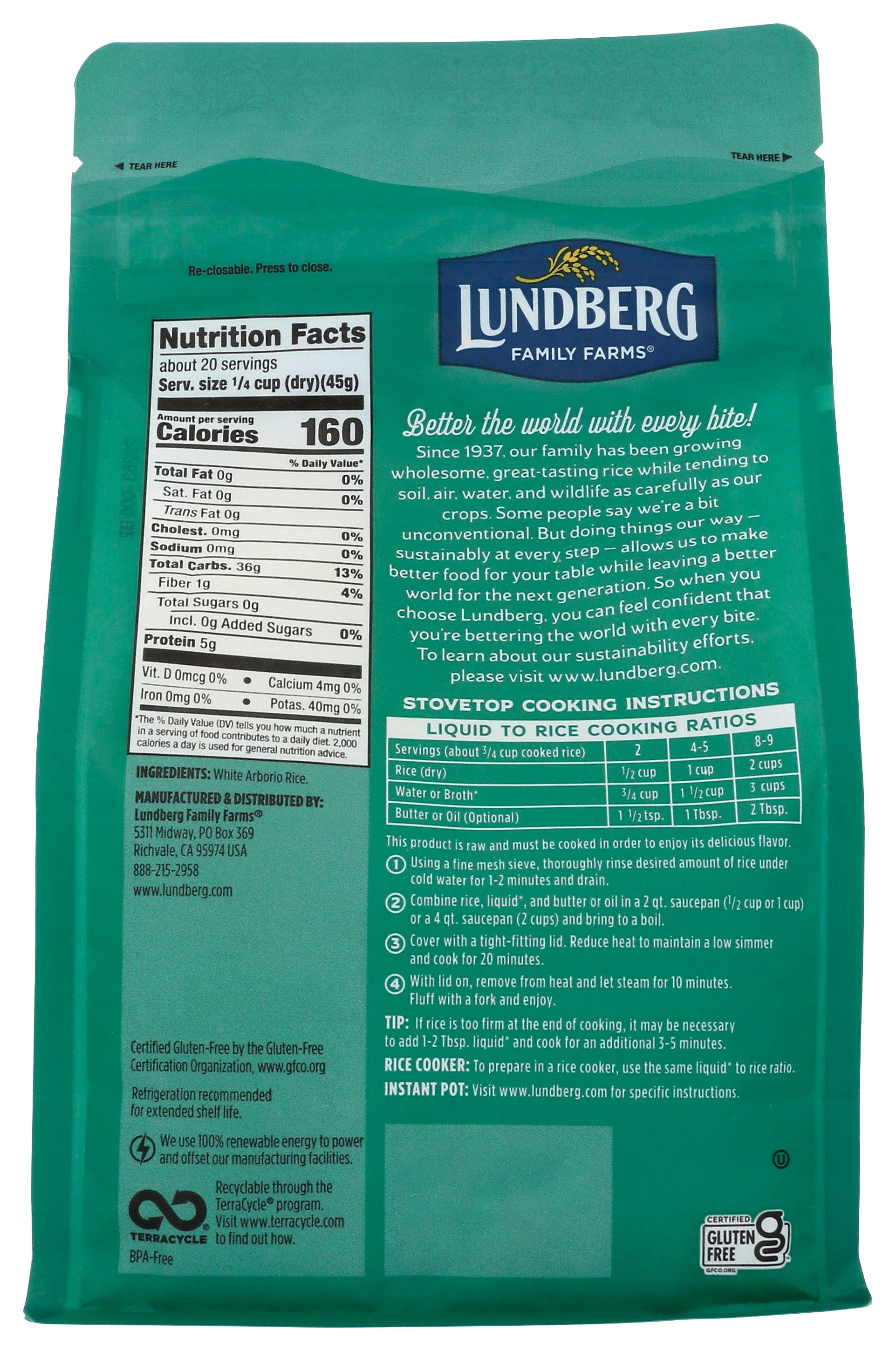 LUNDBERG RICE WHTE ARBORIO