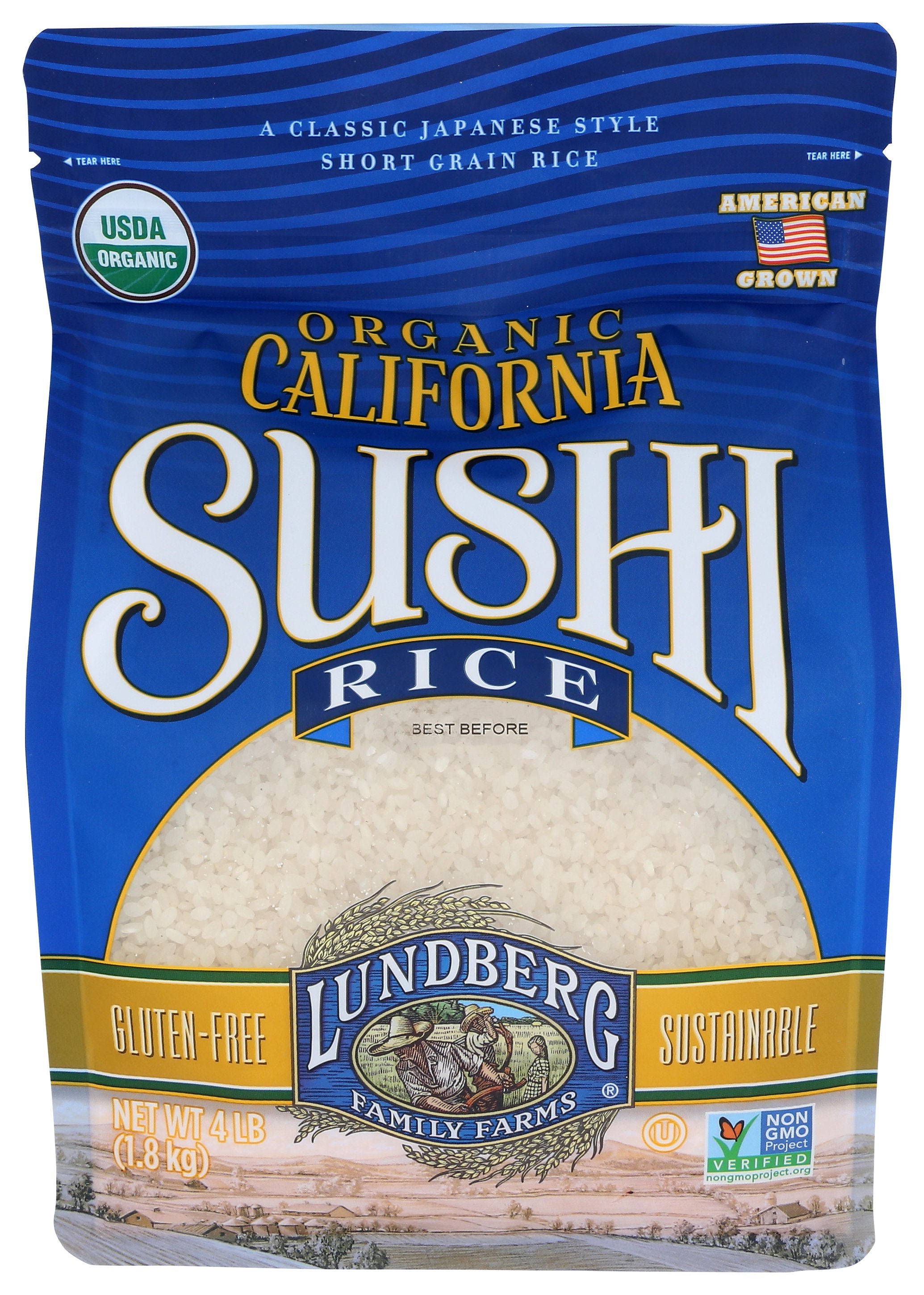 LUNDBERG RICE OG WHITE SUSHI ORG - Case of 6
