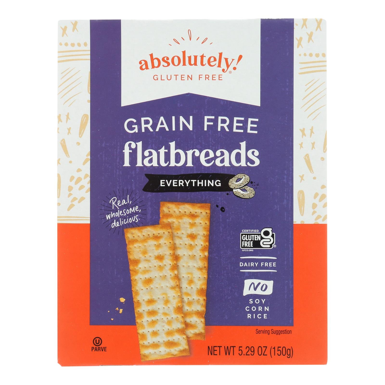 Absolutely Gluten Free - Flatbread - Original - Case Of 12 - 5.29 Oz.