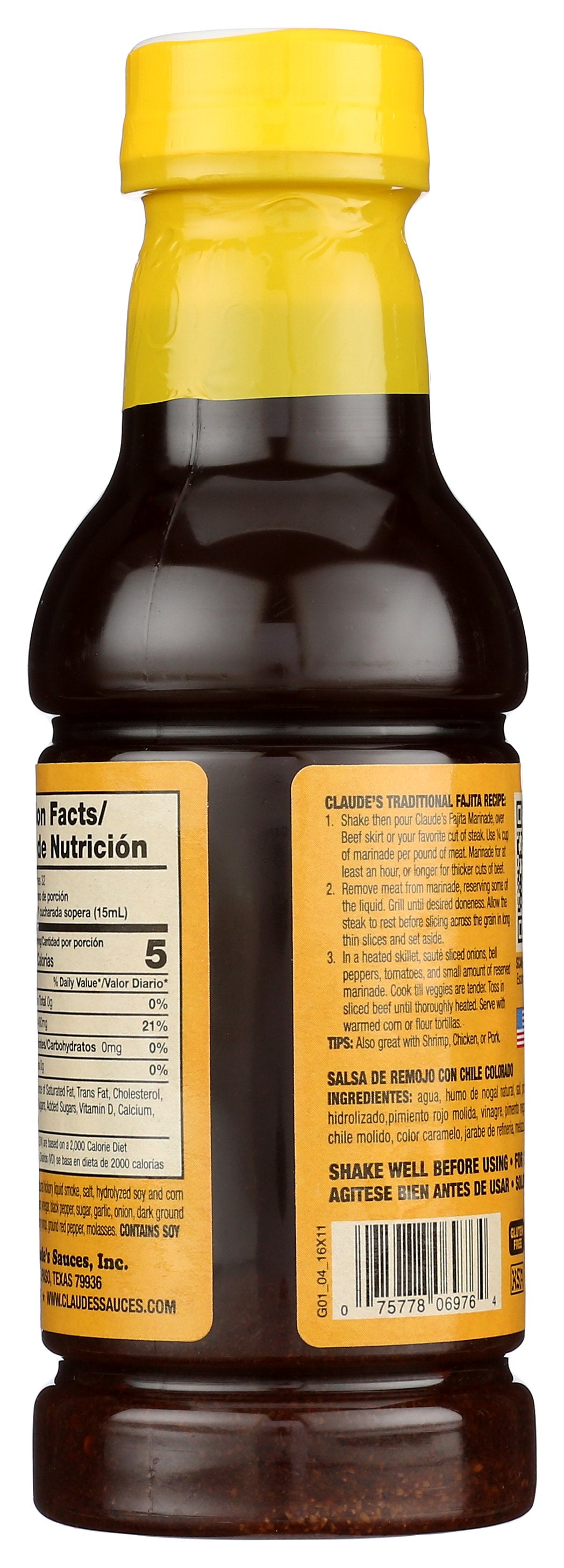 CLAUDES MARINADE FAJITA - Case of 6