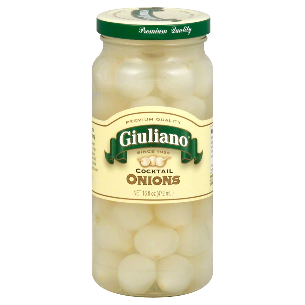 Giuliano Cocktail Onions - Case of 6 - 16 fl oz