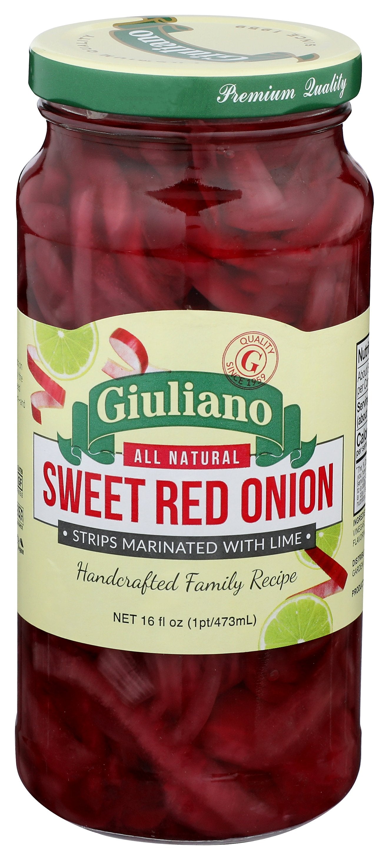 GIULIANO ONION STRIPS SWEET RED - Case of 6