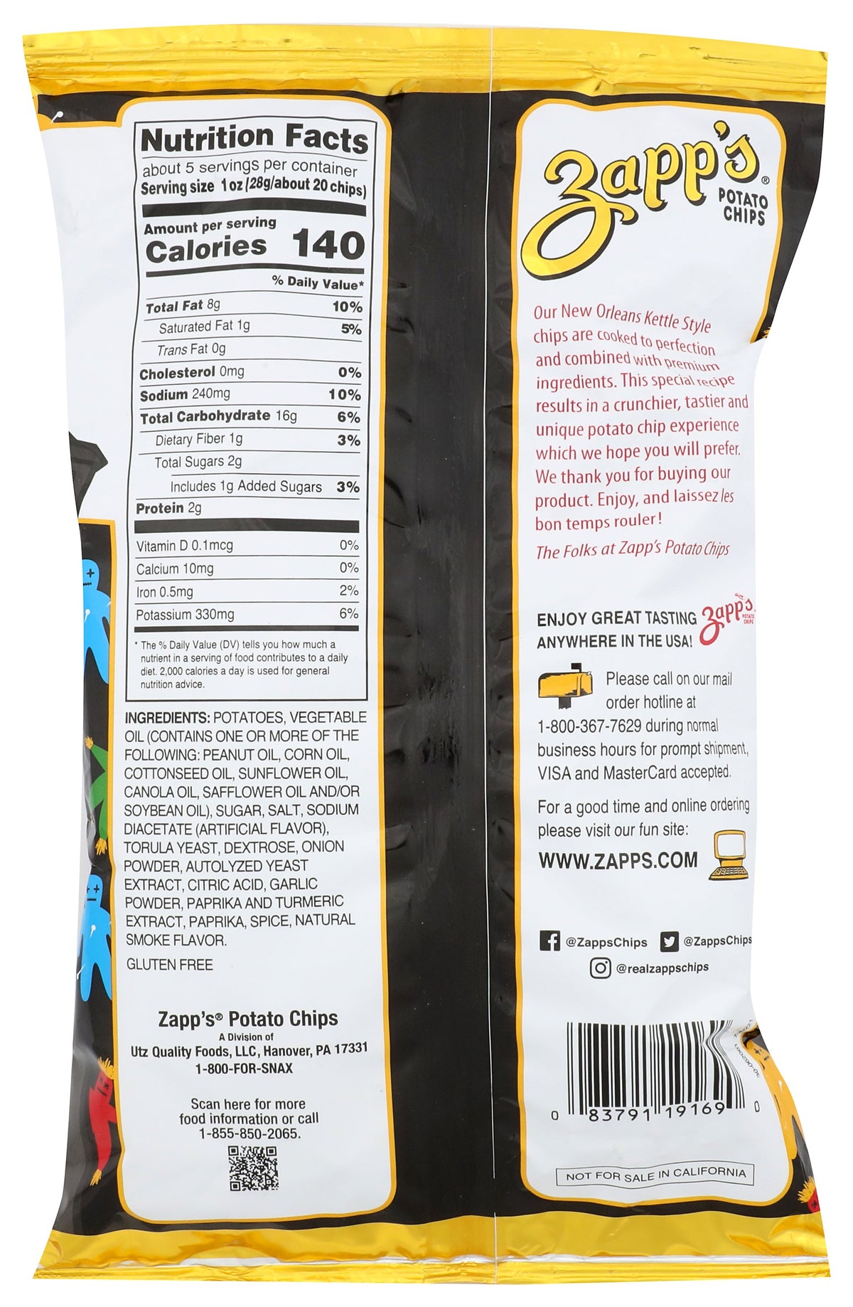 ZAPPS CHIPS VOODOO - Case of 12