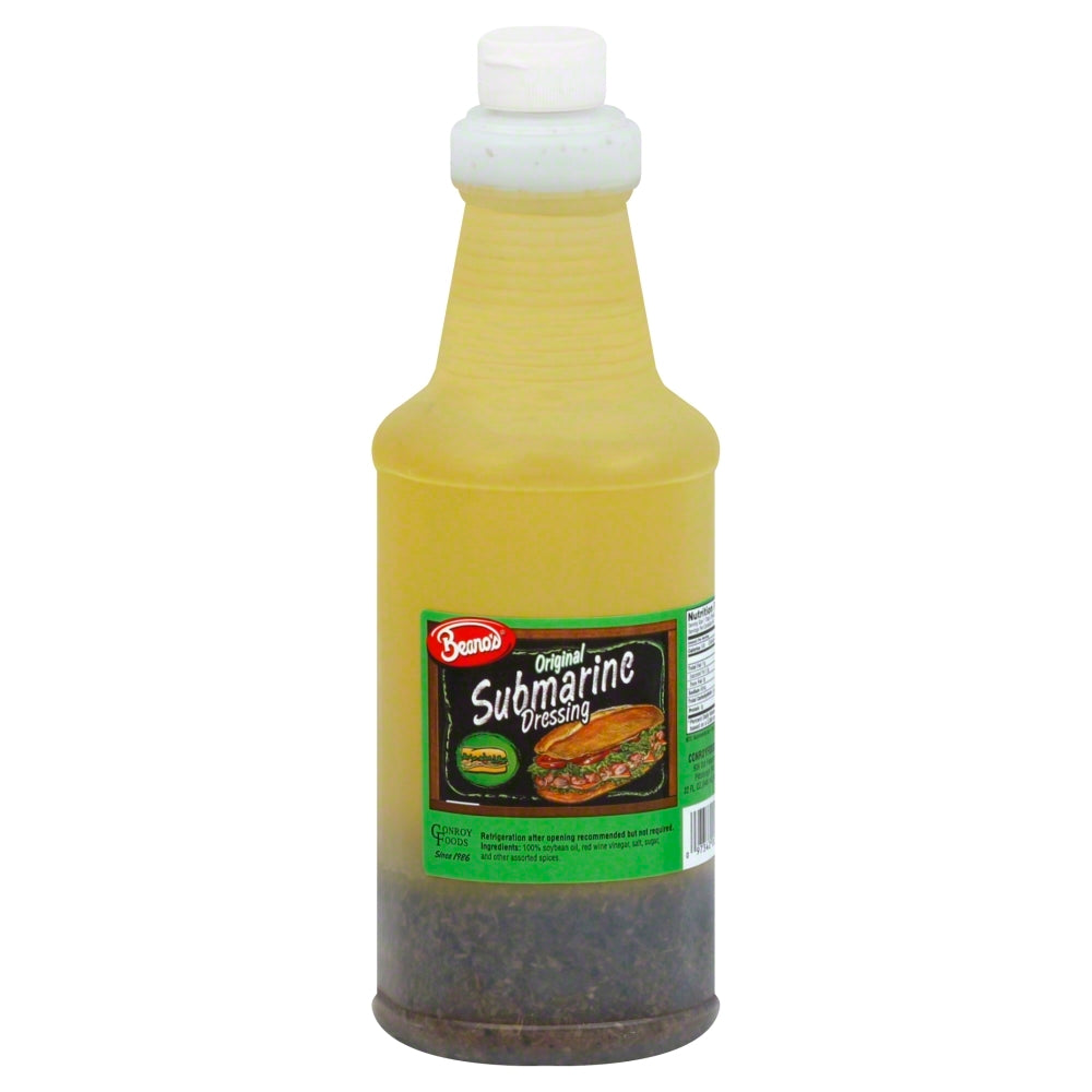 Beanos Dressing Original Submarine - Case of 4 - 32 ounces