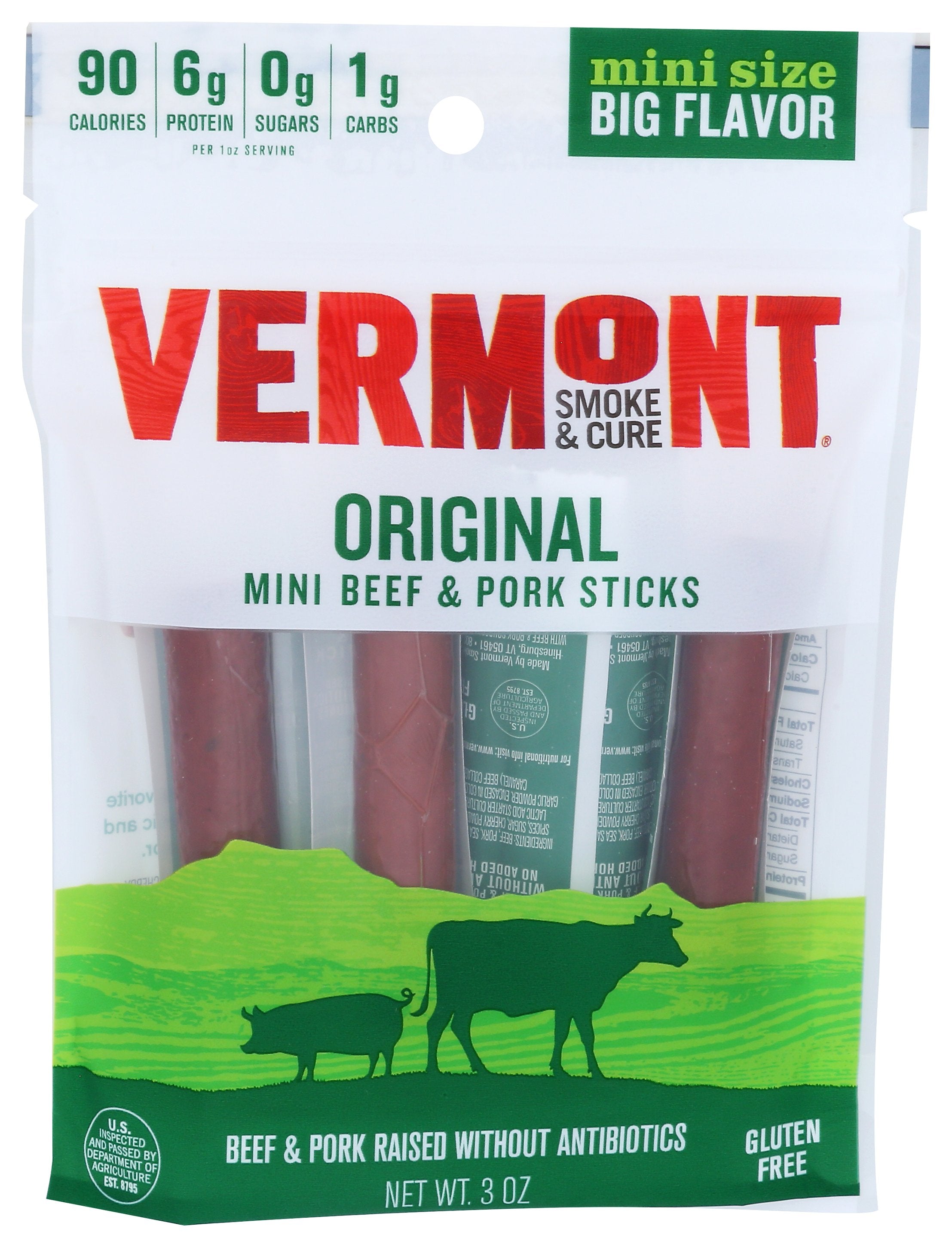 VERMONT SMOKE BEEF PRK STCK ORIG GO PK - Case of 8