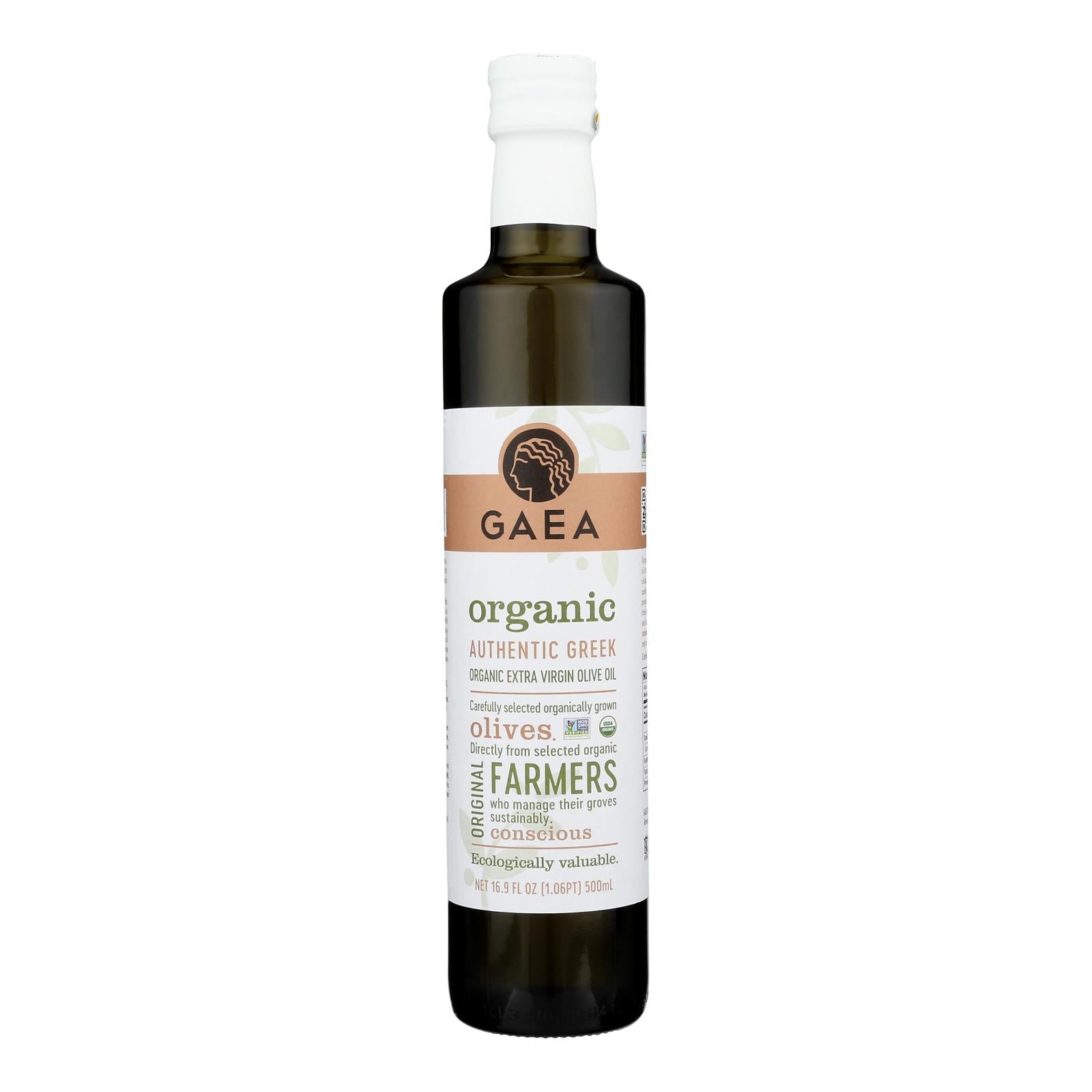 Gaea Olive Oil - Organic - Extra Virgin - 17 Oz - Case Of 6