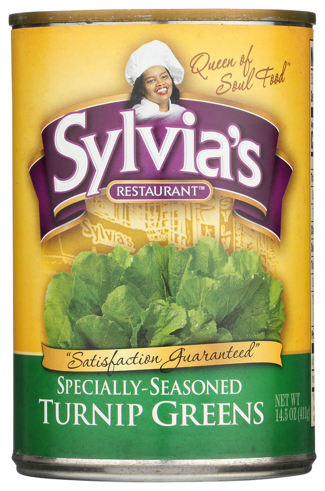 Sylvia's Restaurant Specially-Seasoned Turnip Greens - Case of 12 - 14.5 oz