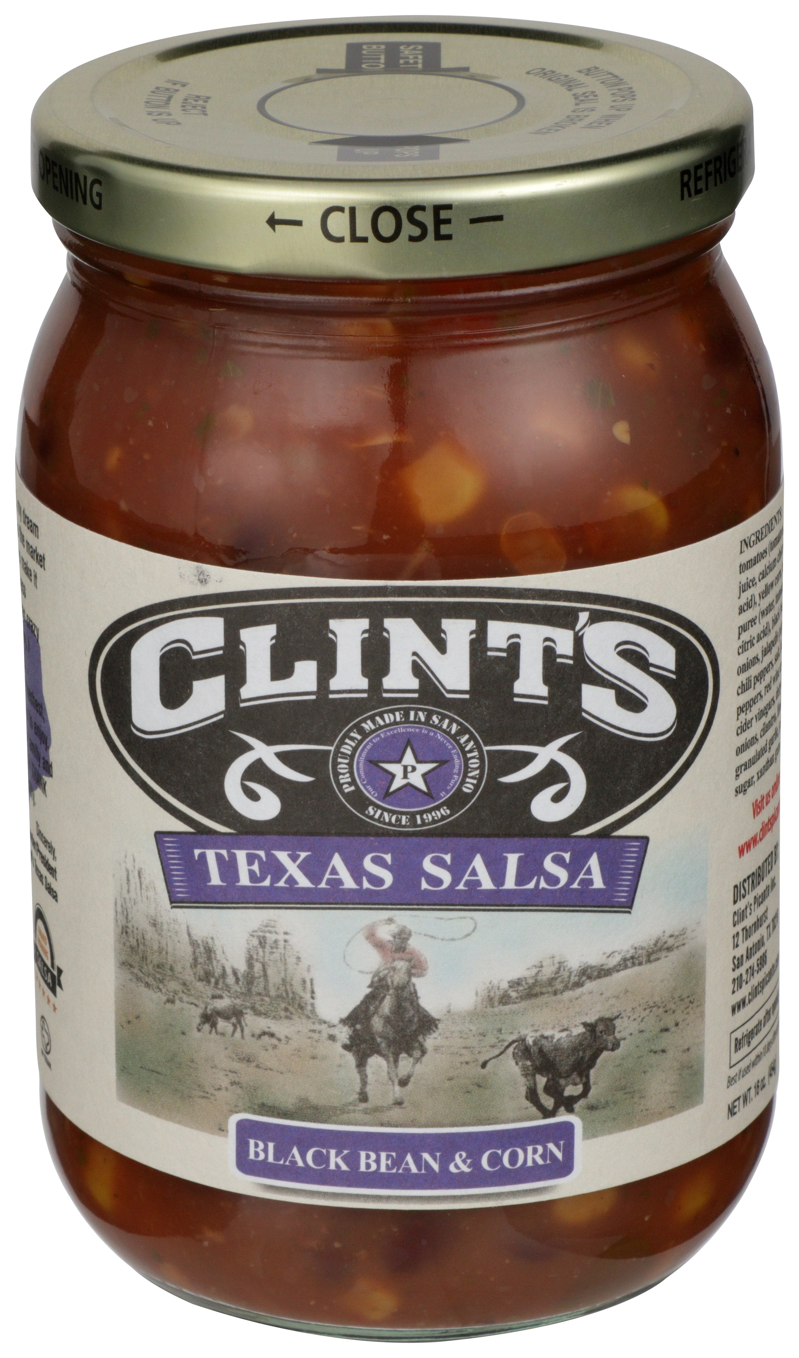 CLINTS SALSA BLK BEAN & CORN - Case of 6