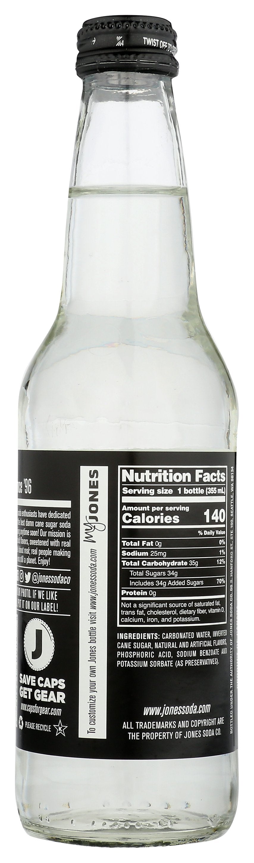 JONES SODA CREAM SODA - Case of 12