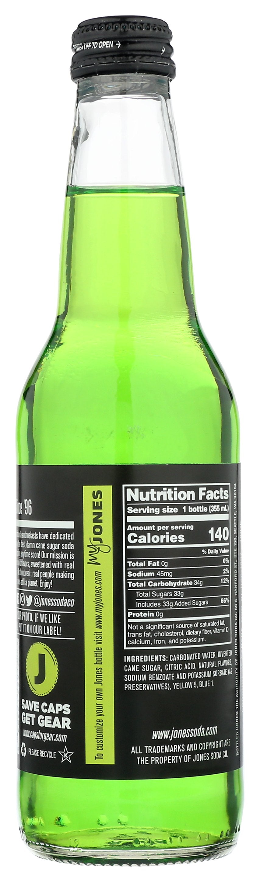 JONES SODA GREEN APPLE - Case of 12