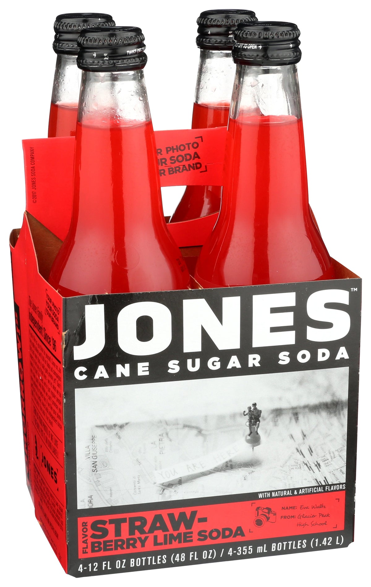 JONES SODA 4PK STRWBRY LIME - Case of 6