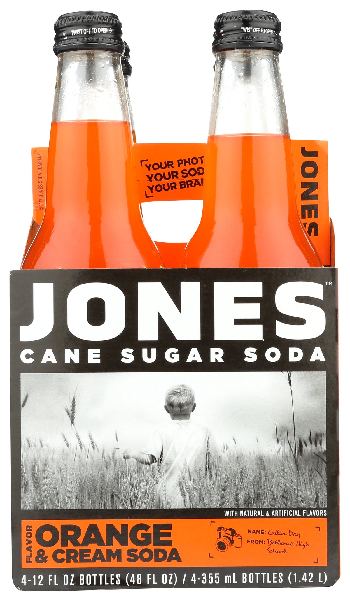 JONES SODA 4PK ORAN & CRM - Case of 6