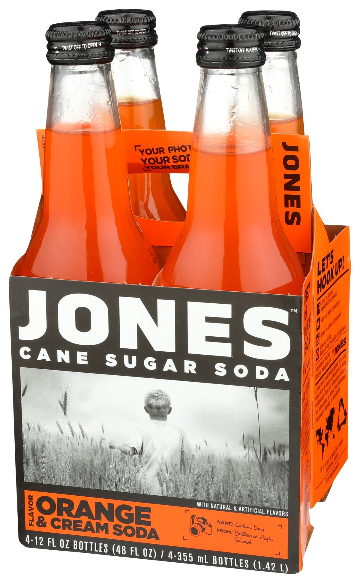JONES SODA 4PK ORAN & CRM - Case of 6