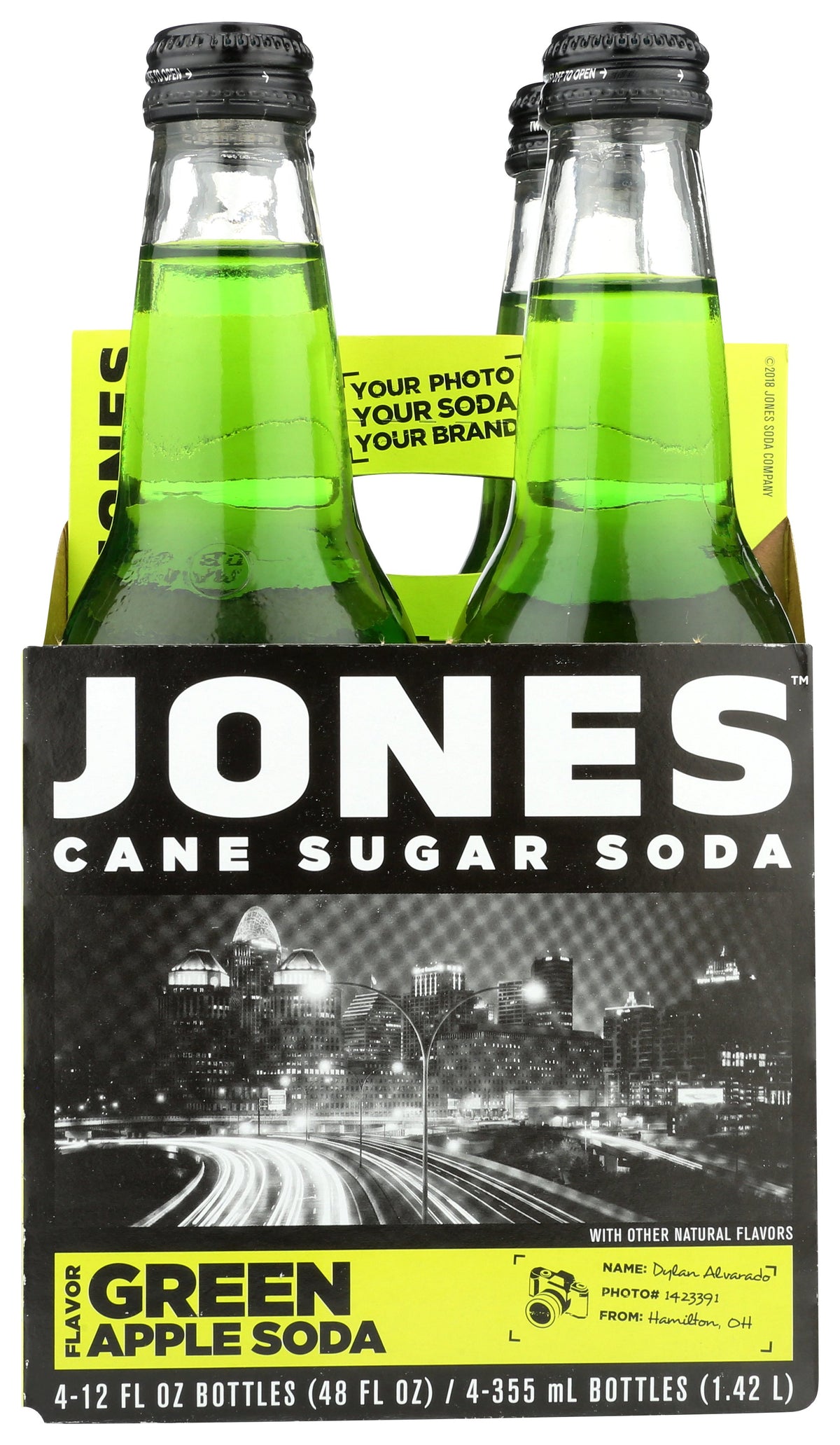 JONES SODA 4PK GREEN APPLE - Case of 6