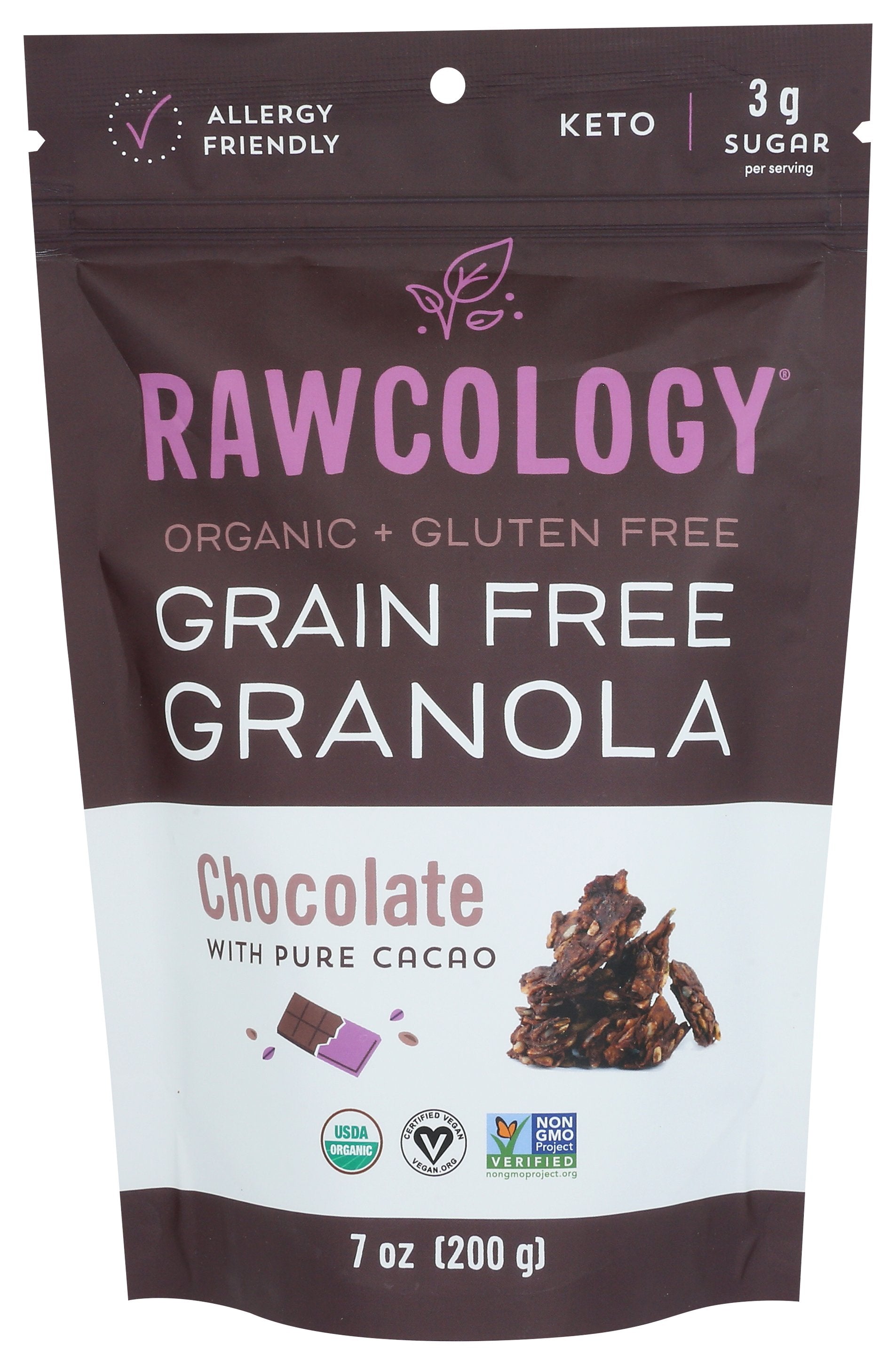 RAWCOLOGY GRANOLA CHOC CACAO ORG - Case of 6