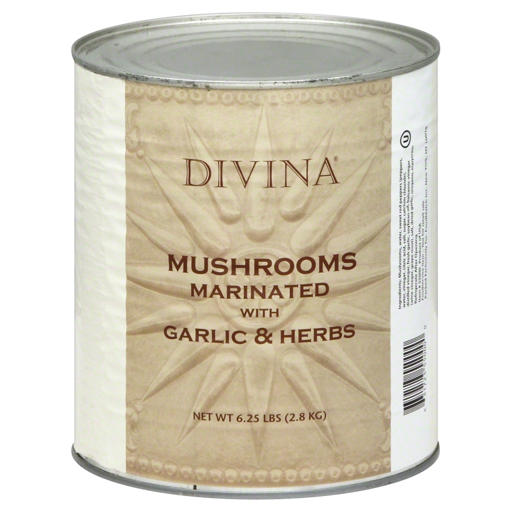 Divina Mushroom Marinated Garlic and Herb - Pack of 2 - 6.25 LB/1 OZ
