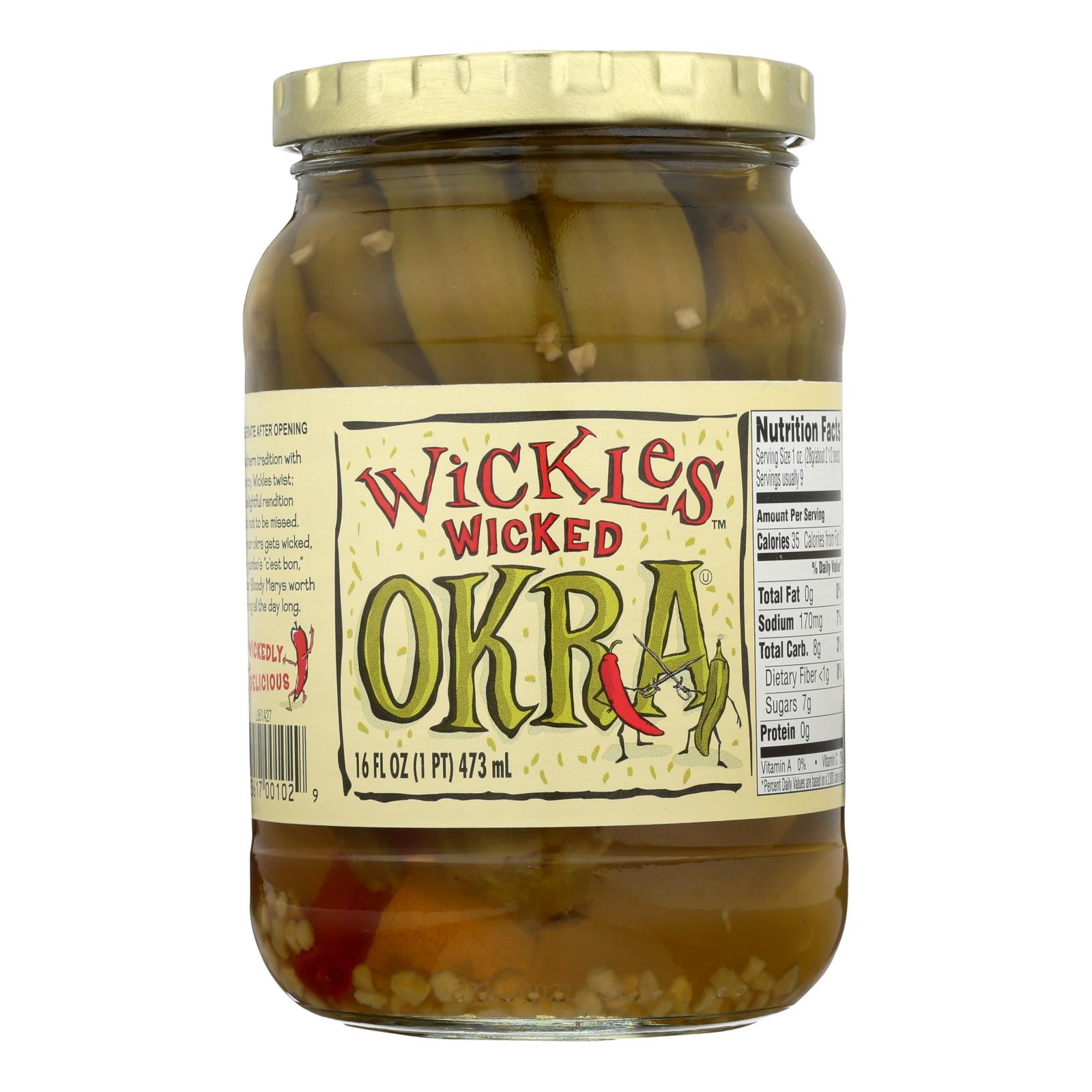Wickles Wicked Okra - Case of 6 - 16 FZ