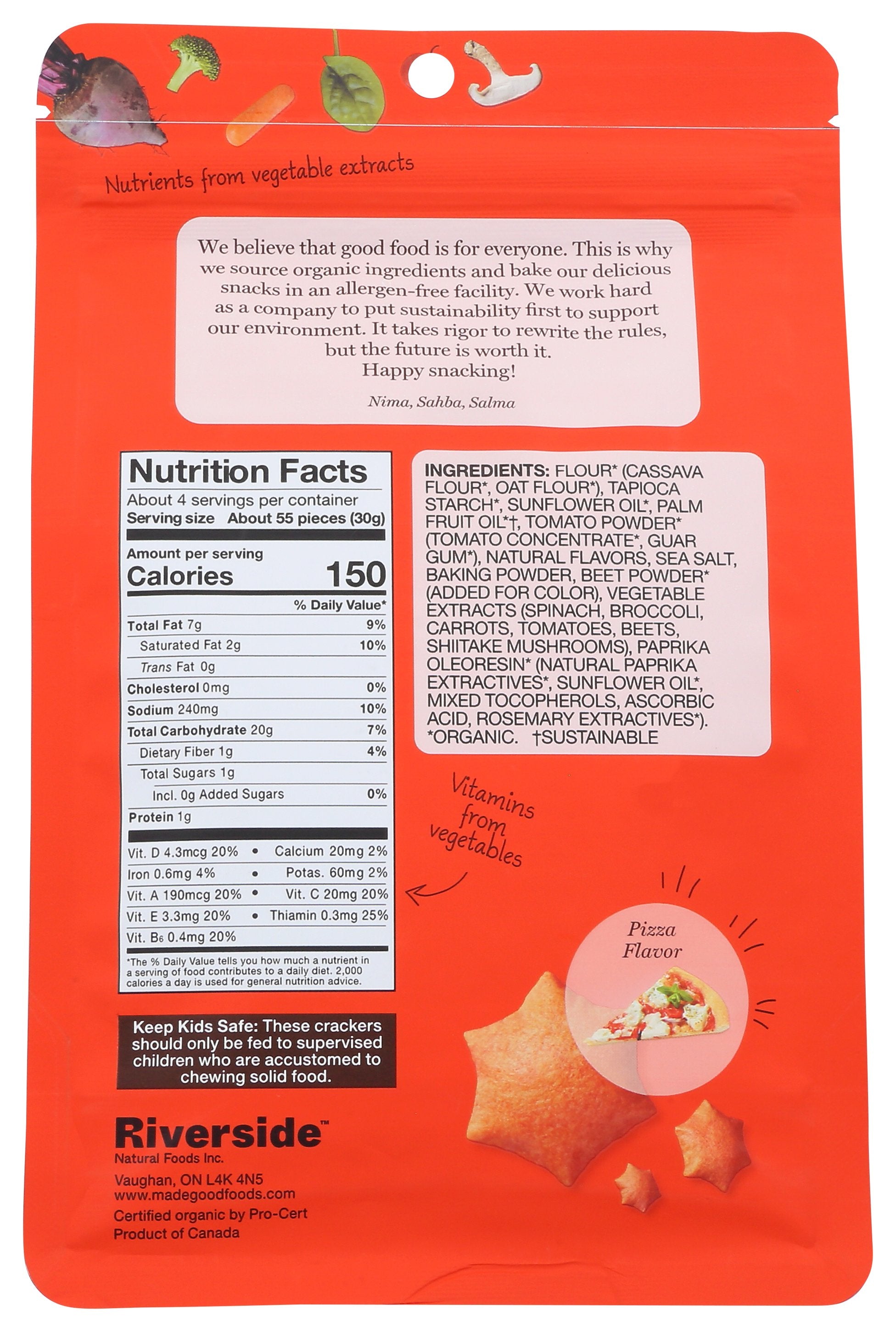 MADEGOOD CRACKER PIZZA ORG - Case of 6