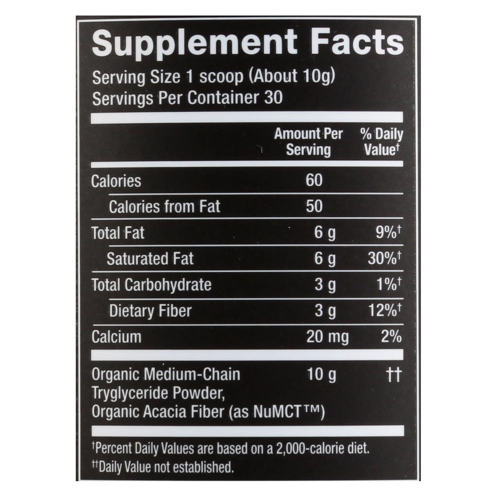 Nutiva - Powder Mct - 1 Each - 10.6 Oz