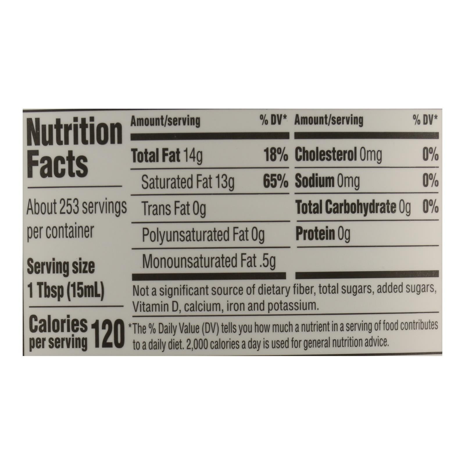 Nutiva Organic Coconut Oil - Extra Virgin - 1 Gal