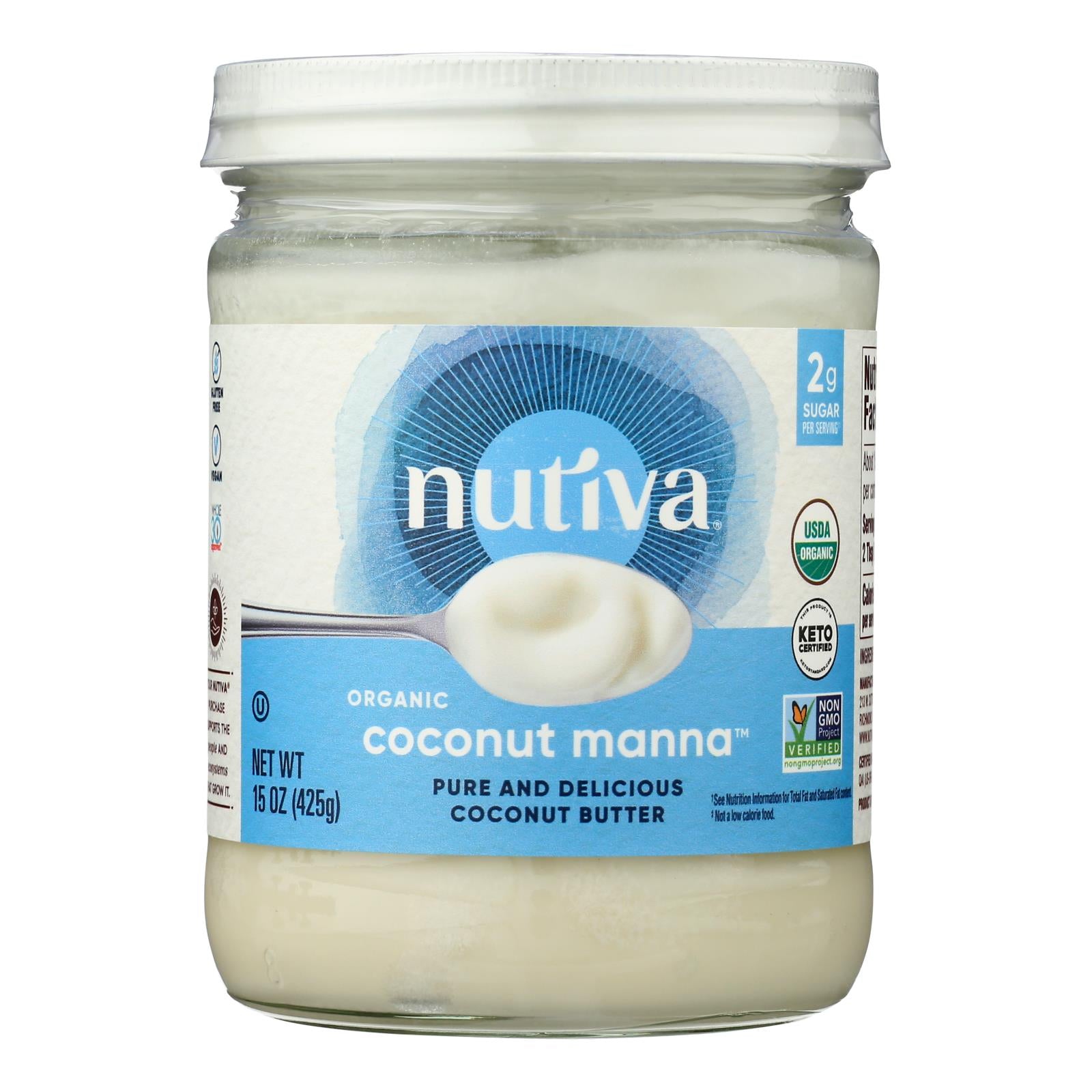 Nutiva Organic Manna - Coconut - Case of 6 - 15 oz.