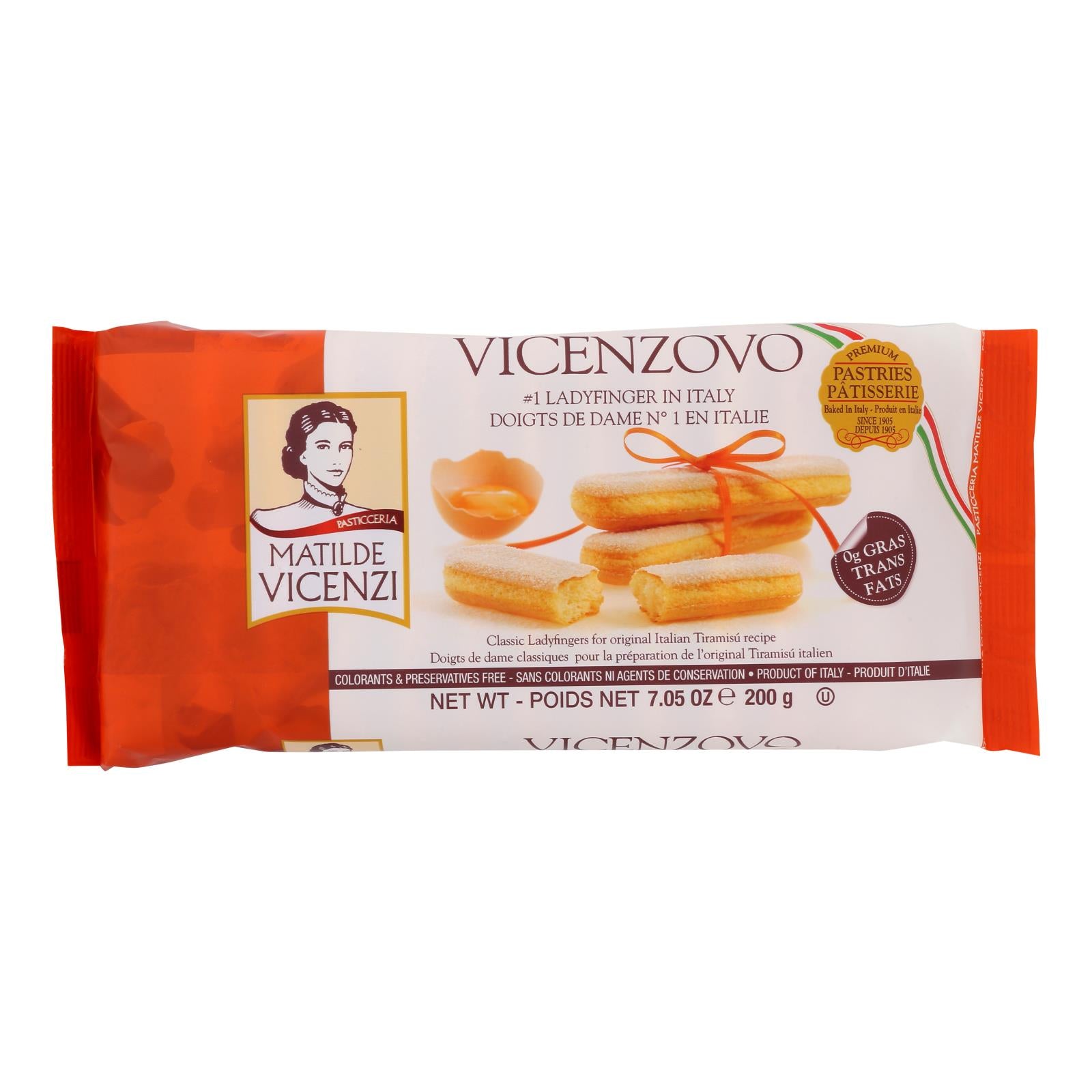 Vicenzi - Cookie Vicenzovo Ldyfngr - Case of 12 - 7.05 OZ