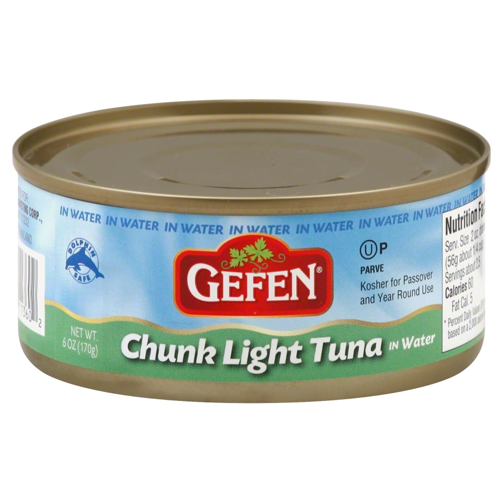 Gefen Chunk Light Tuna in Water - Case of 48 - 6 oz