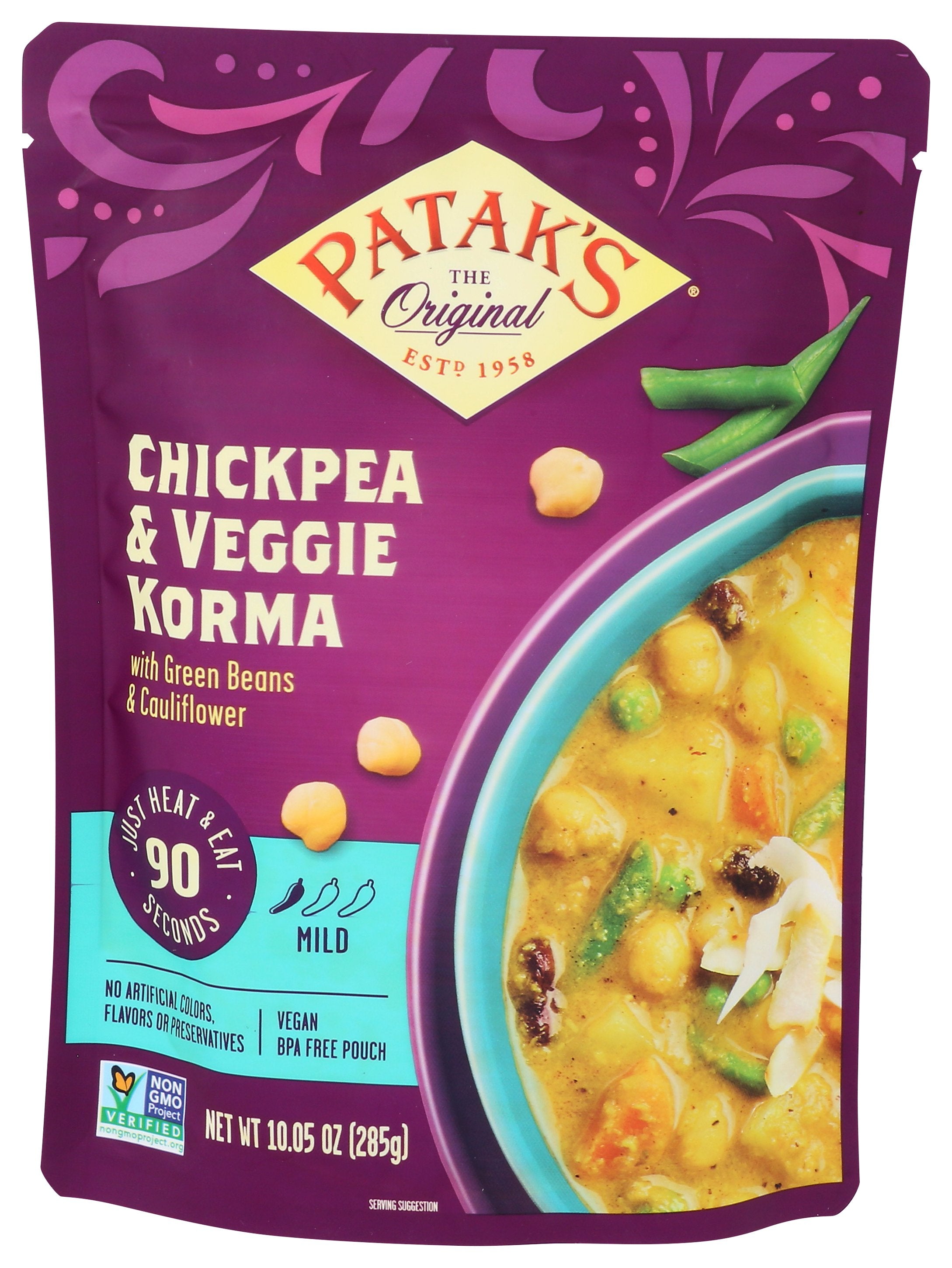 PATAKS MEAL RTE KORMA CHICKPEA - Case of 6