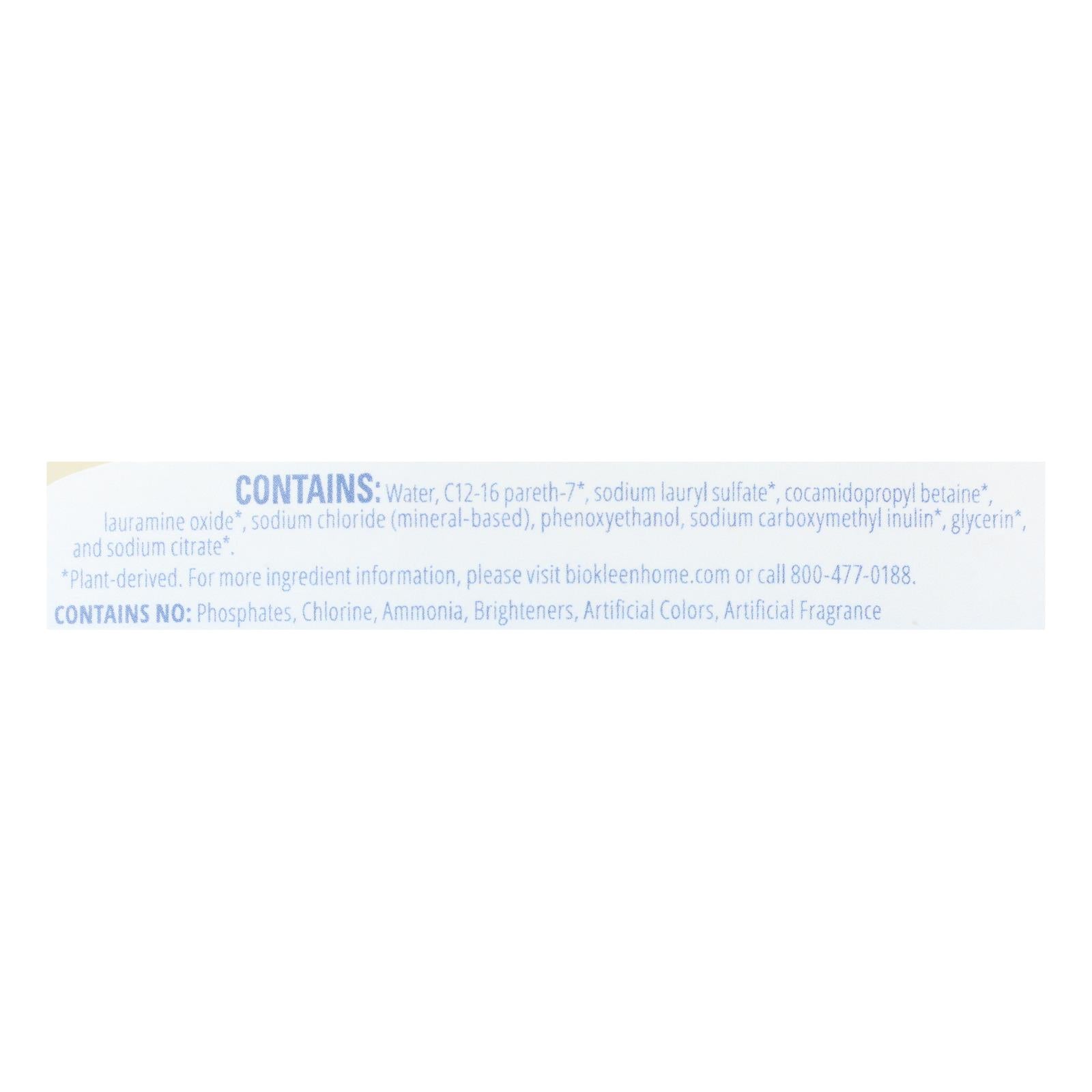 Biokleen Laundry Liquid - Free And Clear - 64 Oz
