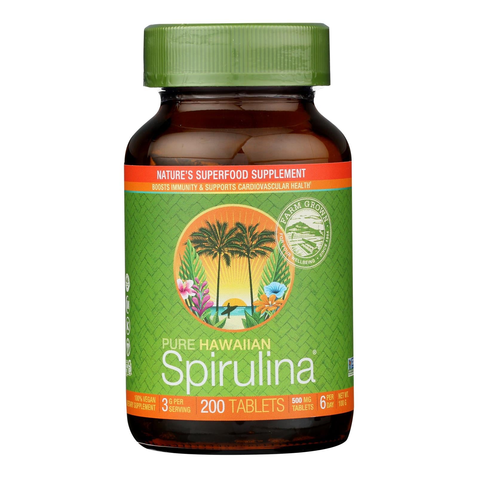 Nutrex Hawaii Pure Hawaiian Spirulina Pacifica - 500 Mg - 200 Tablets