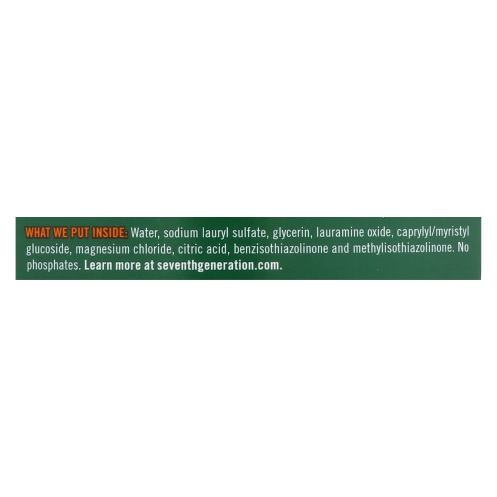 Seventh Generation - Dish Liquid Free & Clear - Case of 3-50 Fluid Ounces