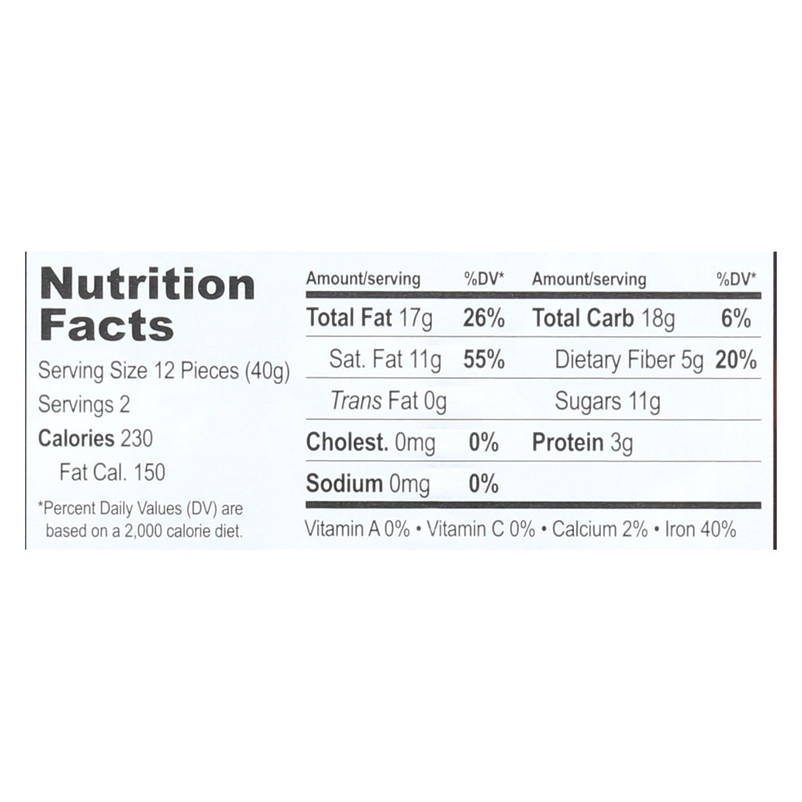 Equal Exchange Organic Chocolate Bar - Very Dark - Case of 12 - 2.8 oz.