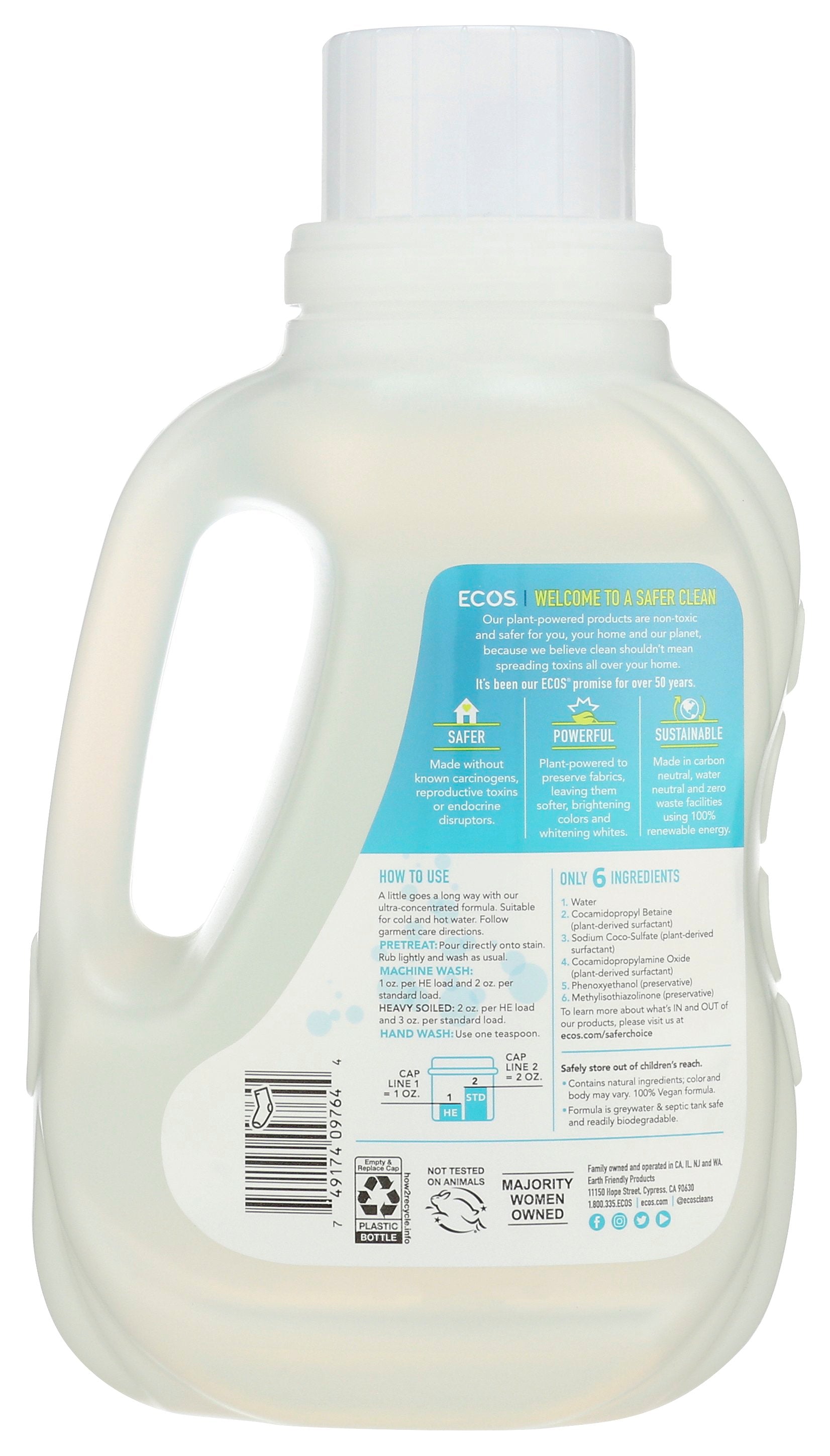 ECOS LNDRY FREE & CLEAR 50Z - Case of 8