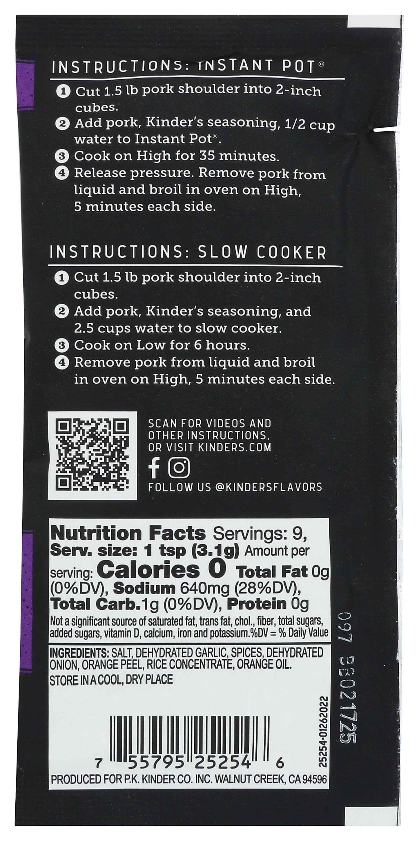 KINDERS SEASONING CARNITAS - Case of 15