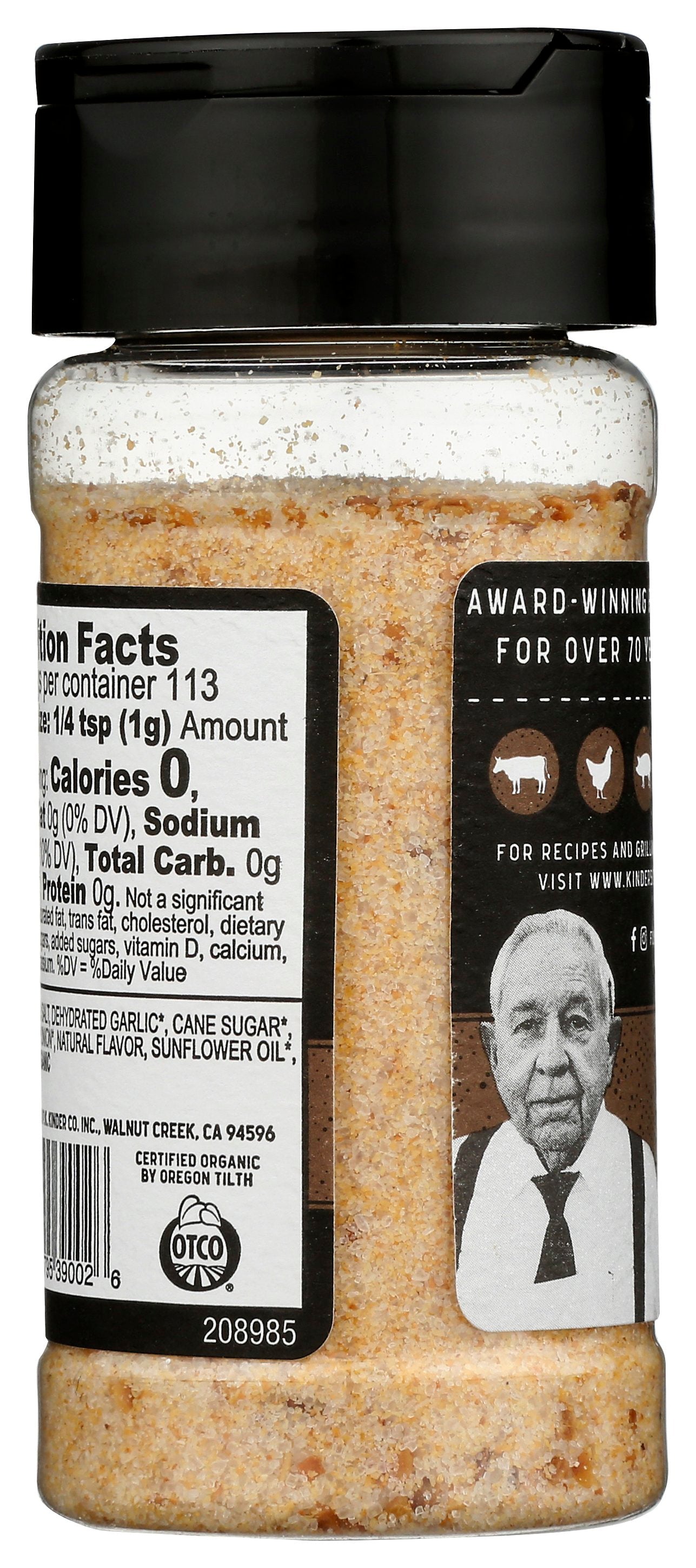 KINDERS RUB RSTD GRLC SALT ORG - Case of 8