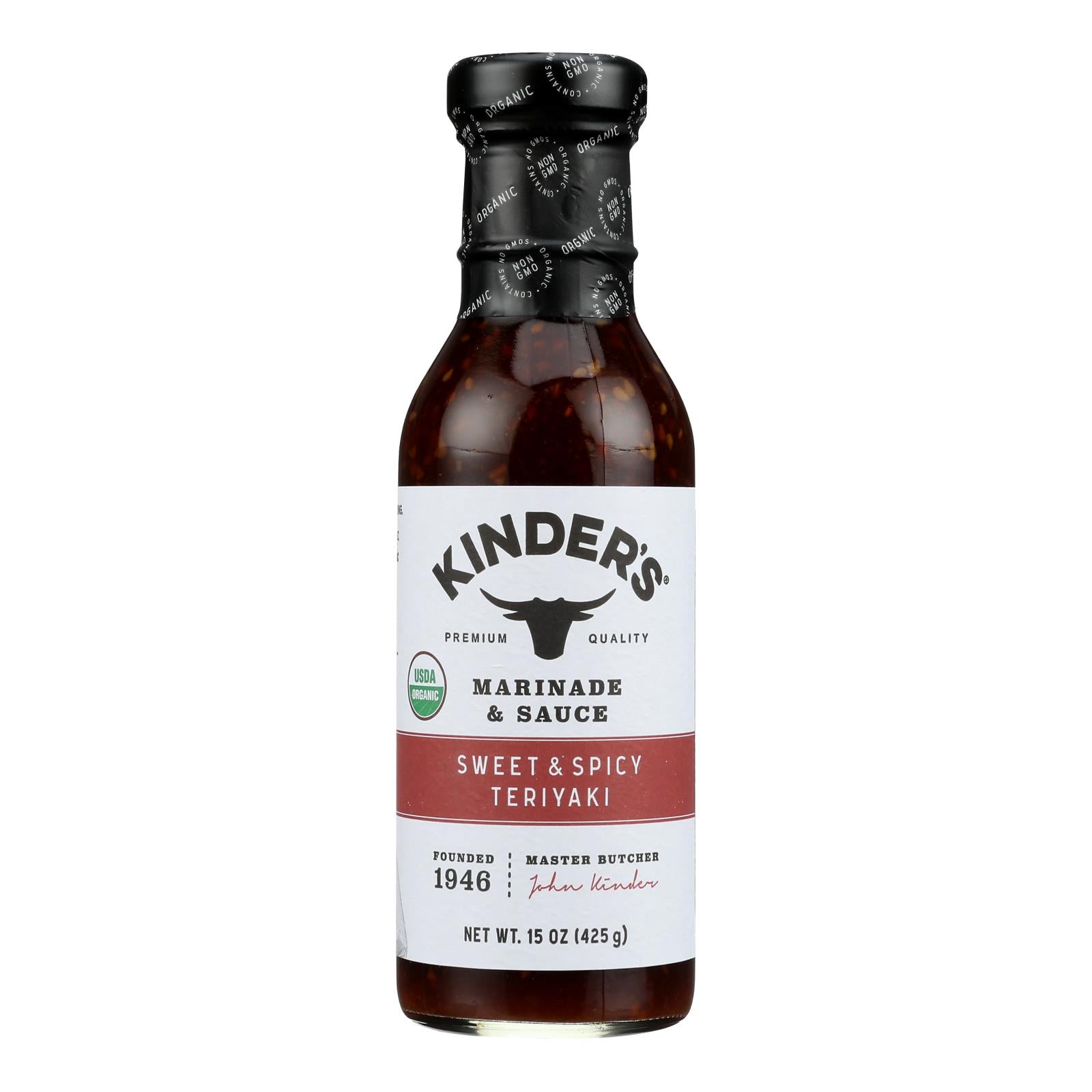 Kinder's Organic Sweet & Spicy Marinade - Case of 6 - 15 FZ