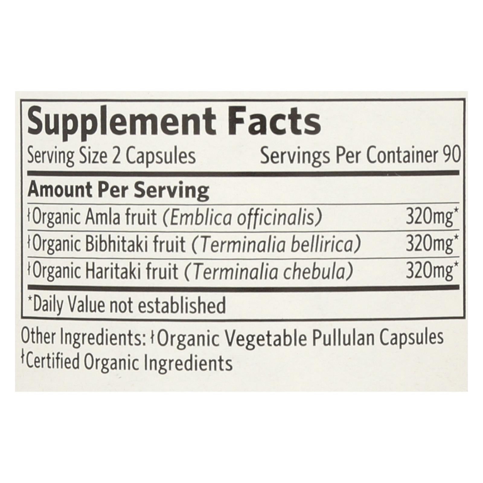 Organic India Triphala, Digestion & Colon Cleanse - 1 Each - 180 Vcap