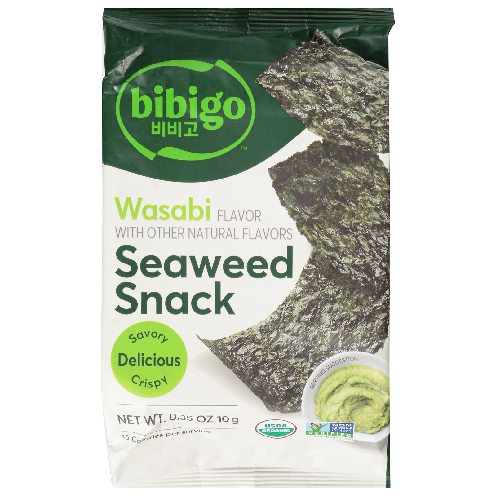 Bibigo - Seaweed Og2 Snack Wasabi - CS of 12-.35 OZ