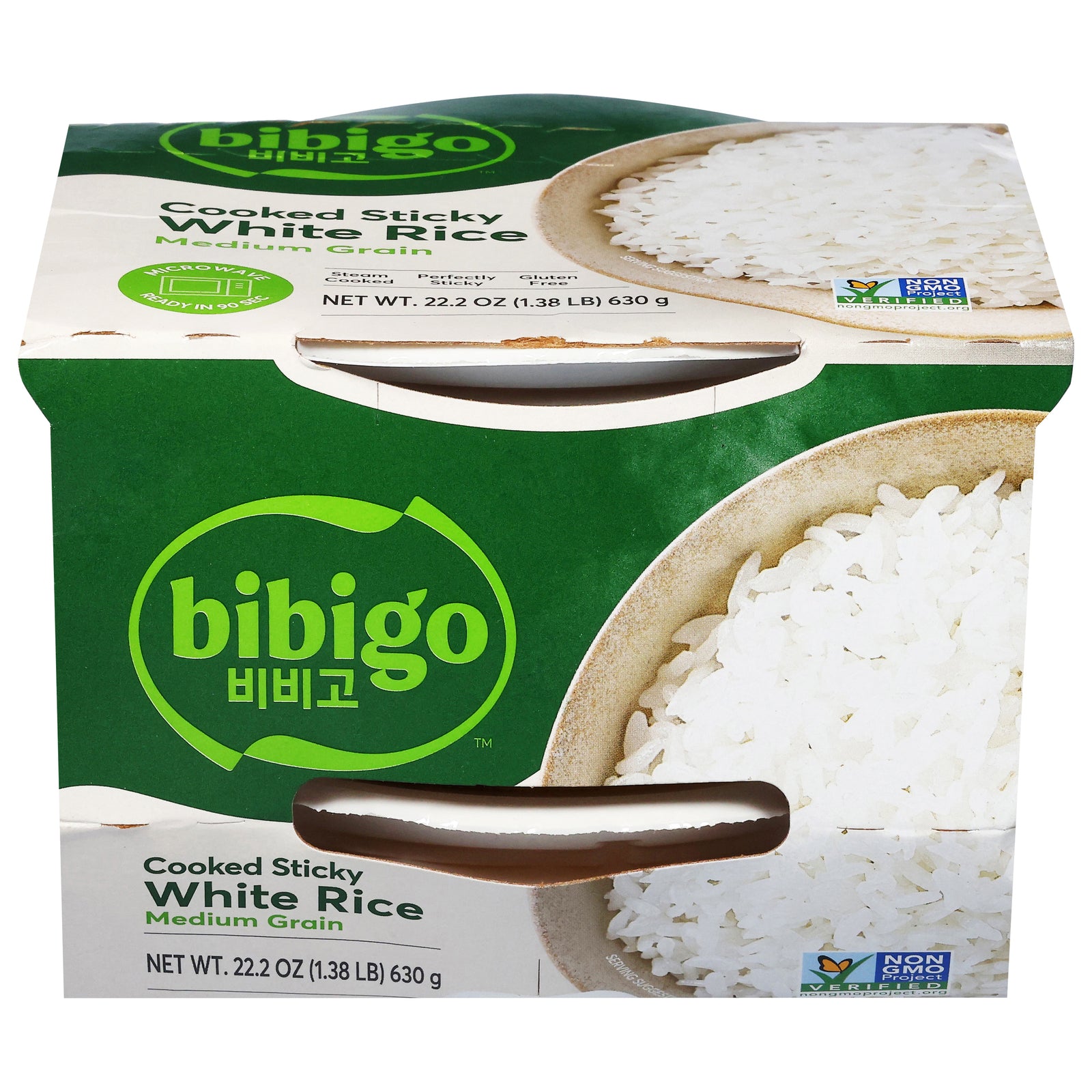 Bibigo - Rice Wht Sticky Cookd 3pk - CS of 6-22.2 OZ