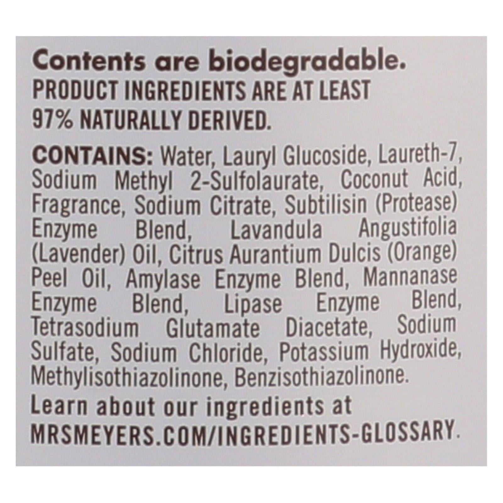 Mrs. Meyer's Clean Day - 2X Laundry Detergent - Lavender - Case of 6 - 64 oz