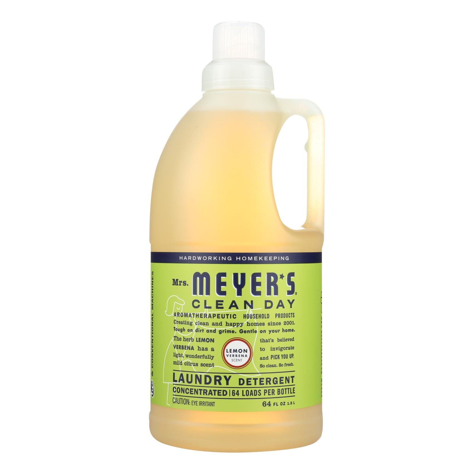 Mrs. Meyer's Clean Day - 2X Laundry Detergent - Lemon Verbana - Case of 6 - 64 oz