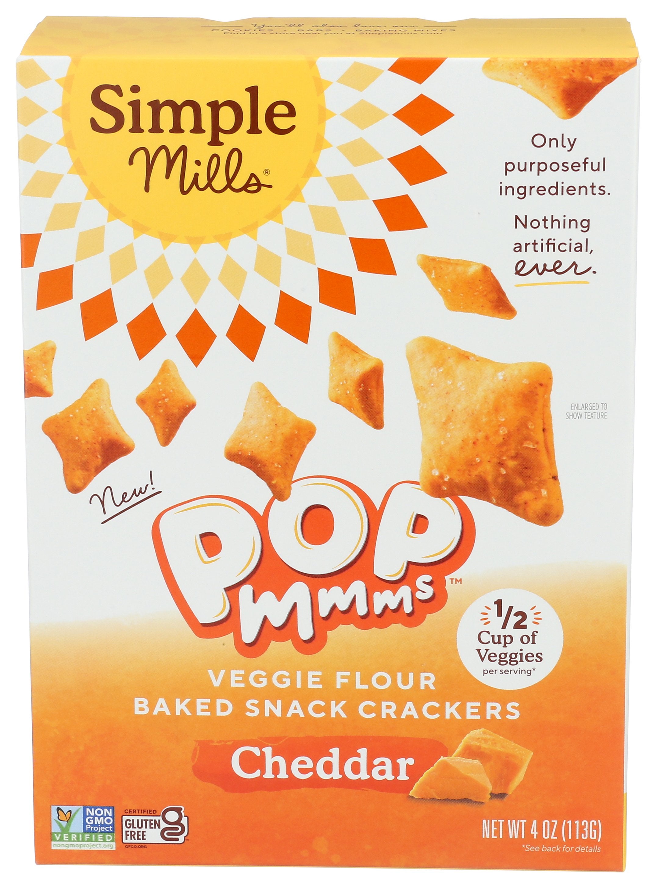 SIMPLE MILLS CRACKERS CHEDDAR - Case of 6