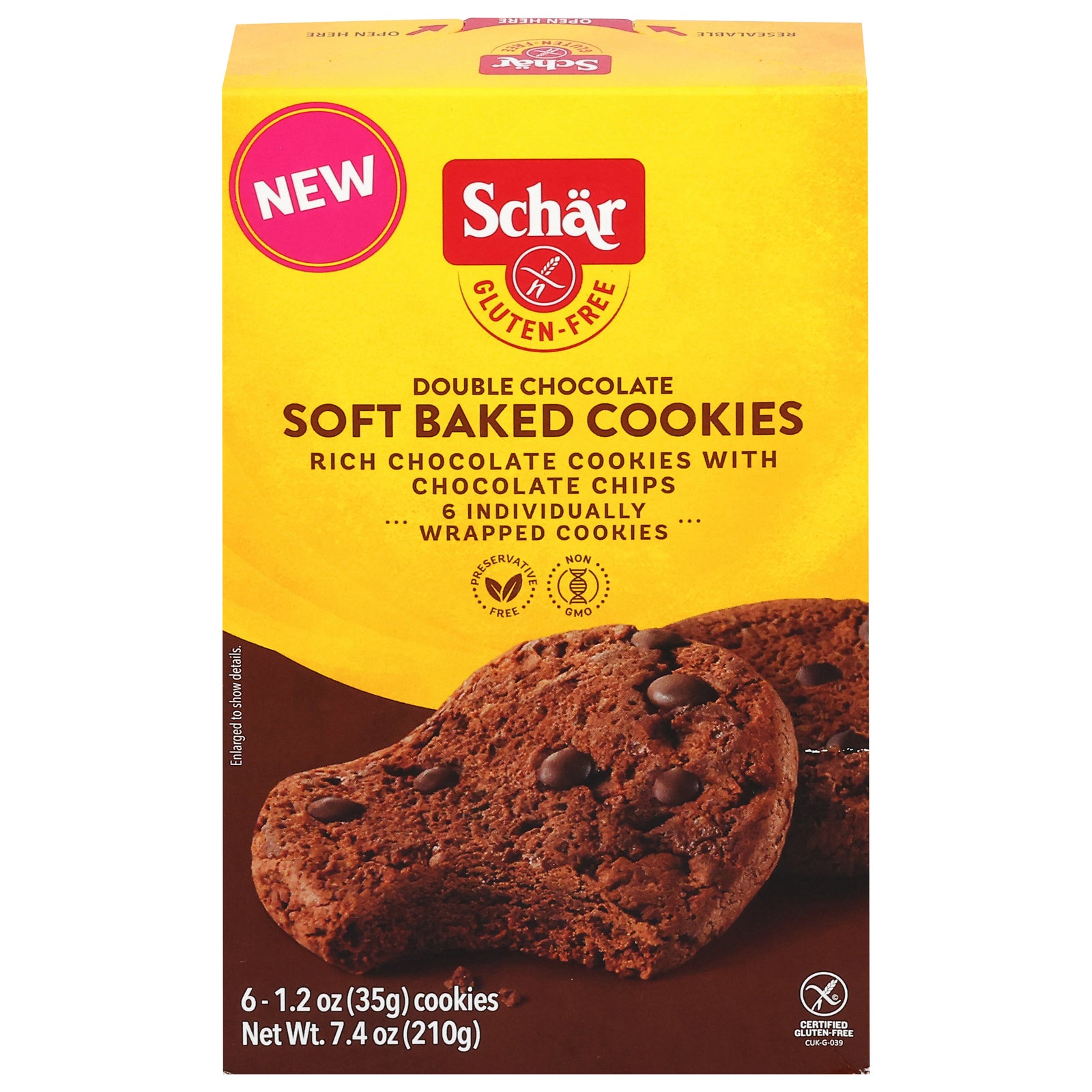Schar - Cookies Soft Bkd Dbl Choc - CS of 6-7.4 OZ