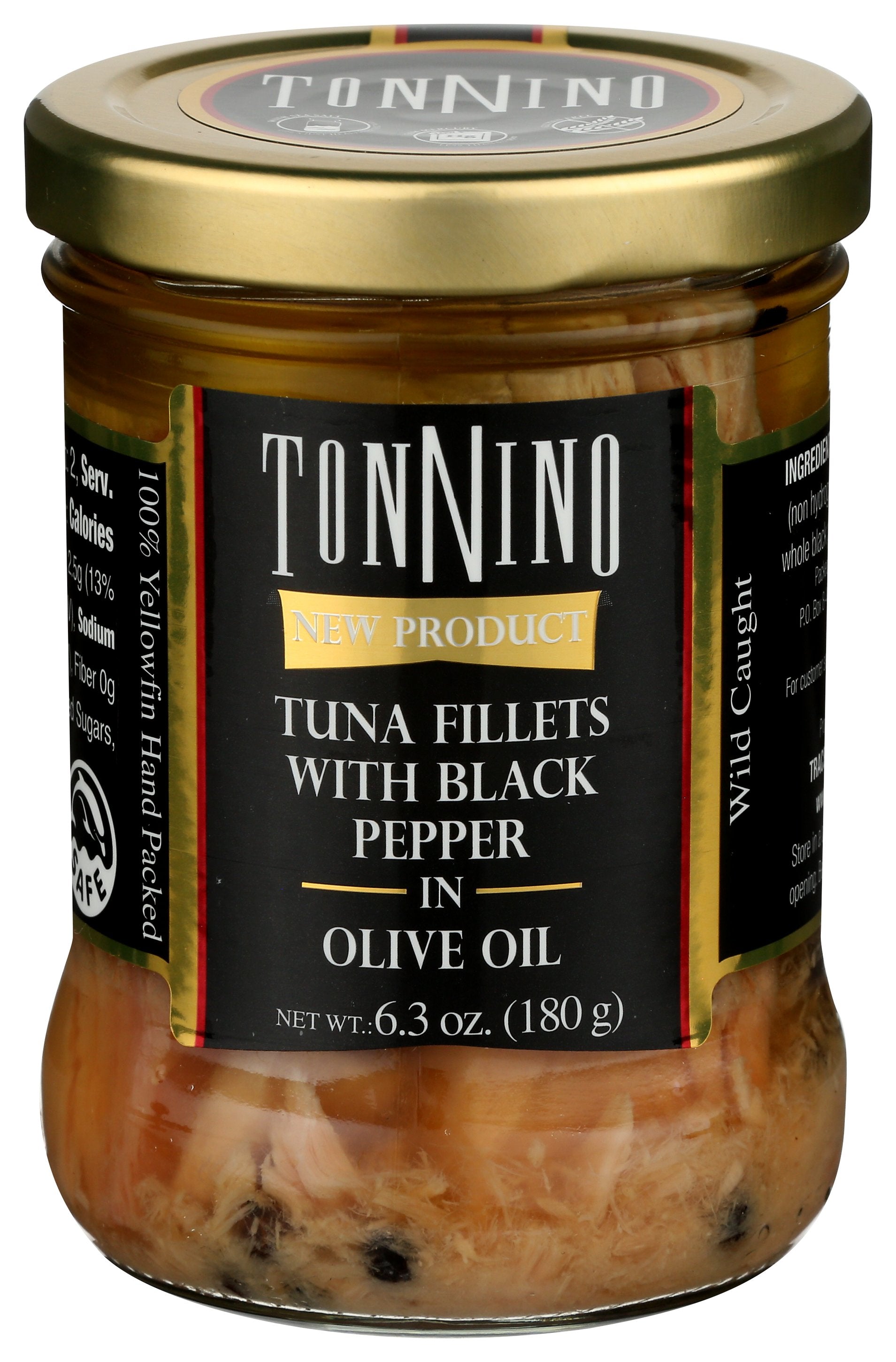 TONNINO TUNA FLT OOIL BLK PPR FAD - Case of 6
