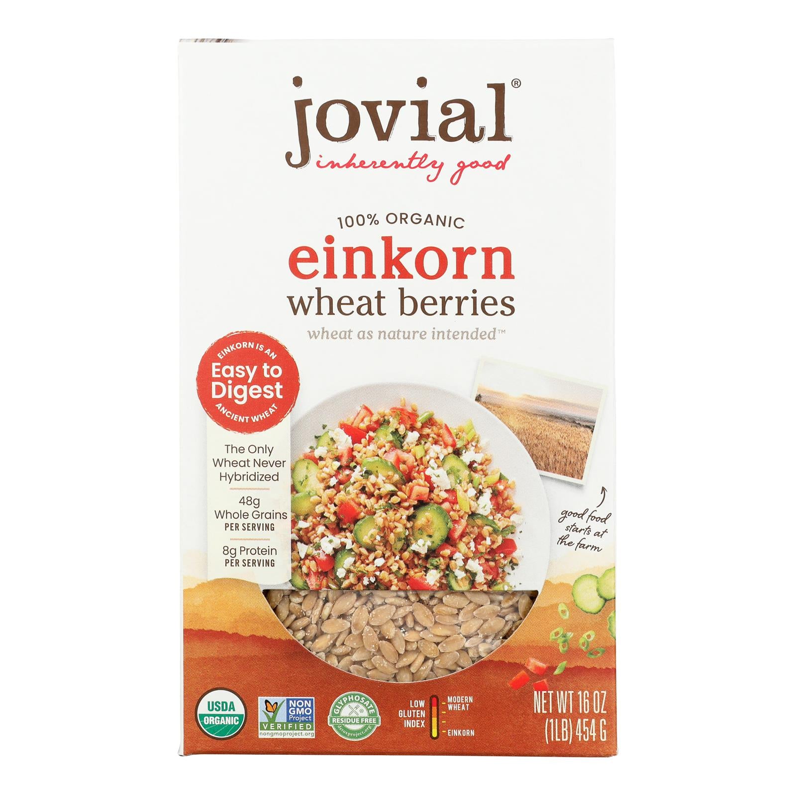 Jovial - Wheat Berries - Organic - Einkorn - 16 Oz - Case Of 12
