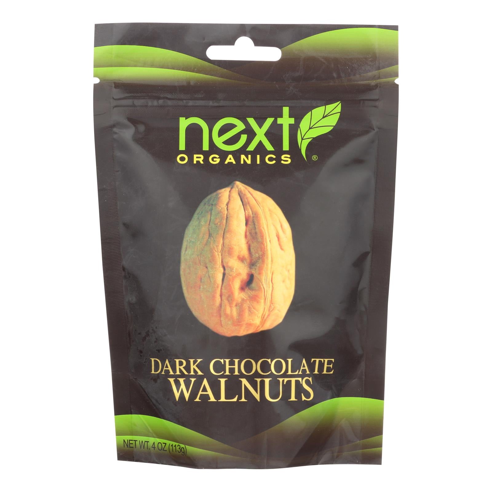 Next Organics Walnuts, Dark Chocolate - Case of 6 - 4 OZ