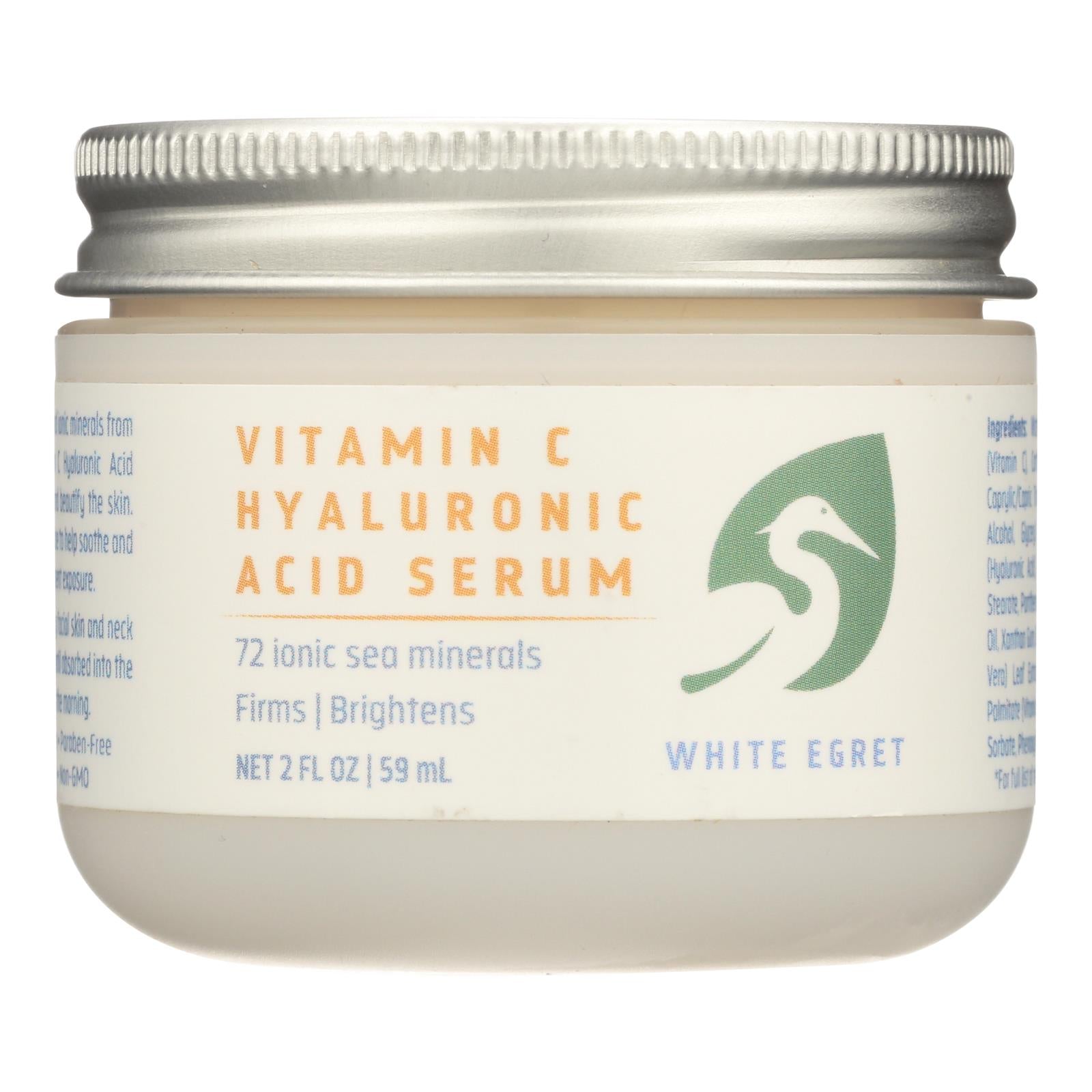 White Egret Vitamin C Hyaluronic Acid Serum With 72 Ionic Minerals Firms And - 1 Each - 2 FZ