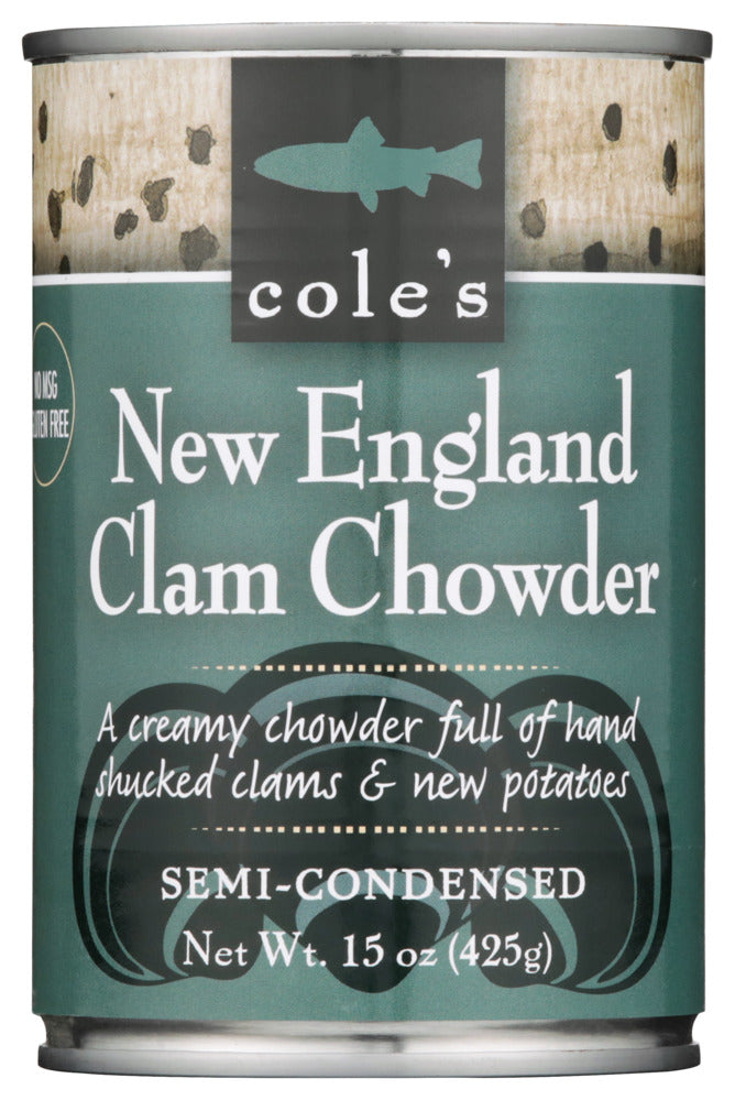 Cole's New England Clam Chowder - Case of 6 - 15 oz
