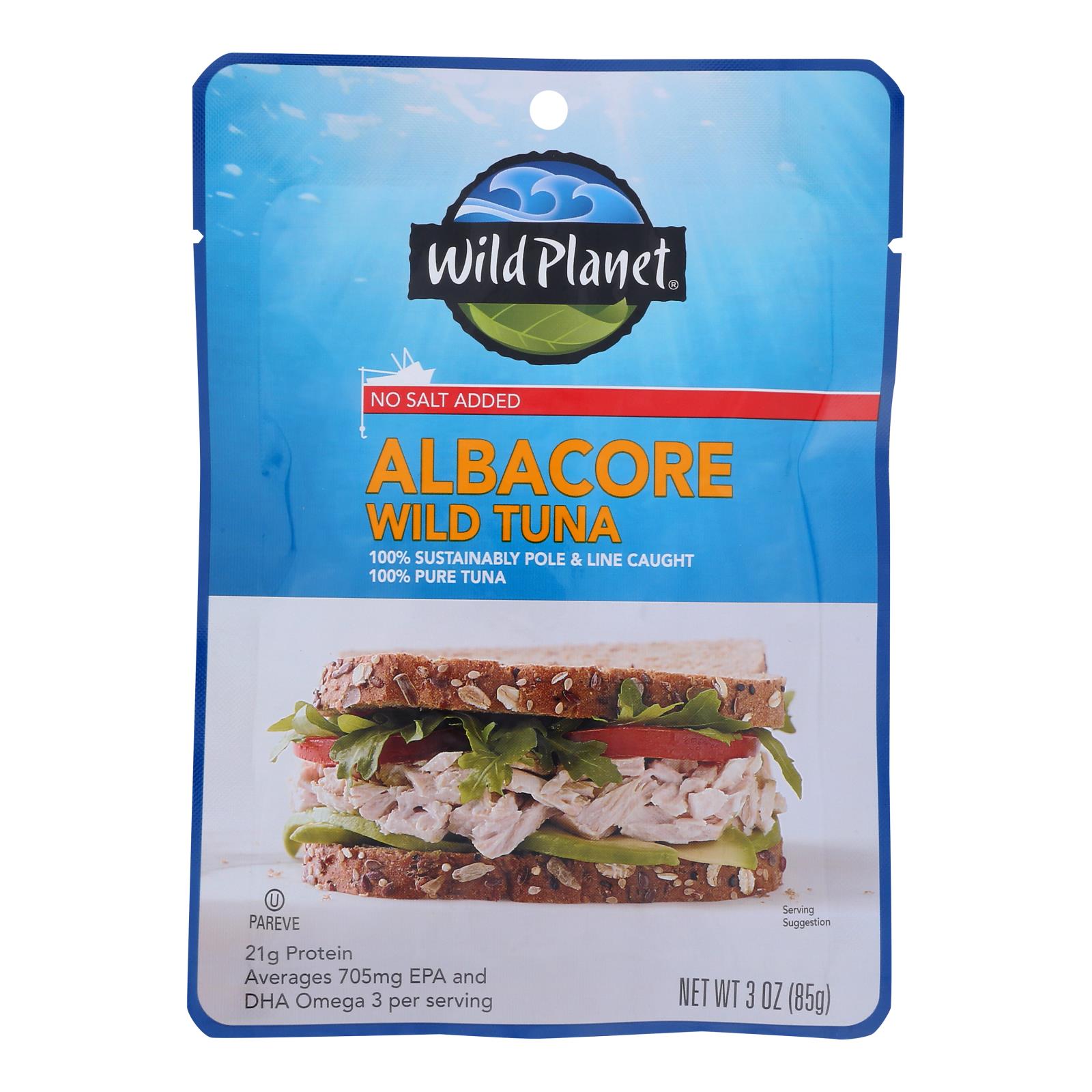 Wild Planet Wild Albacore Tuna With No Salt - Case Of 24 - 3 Oz