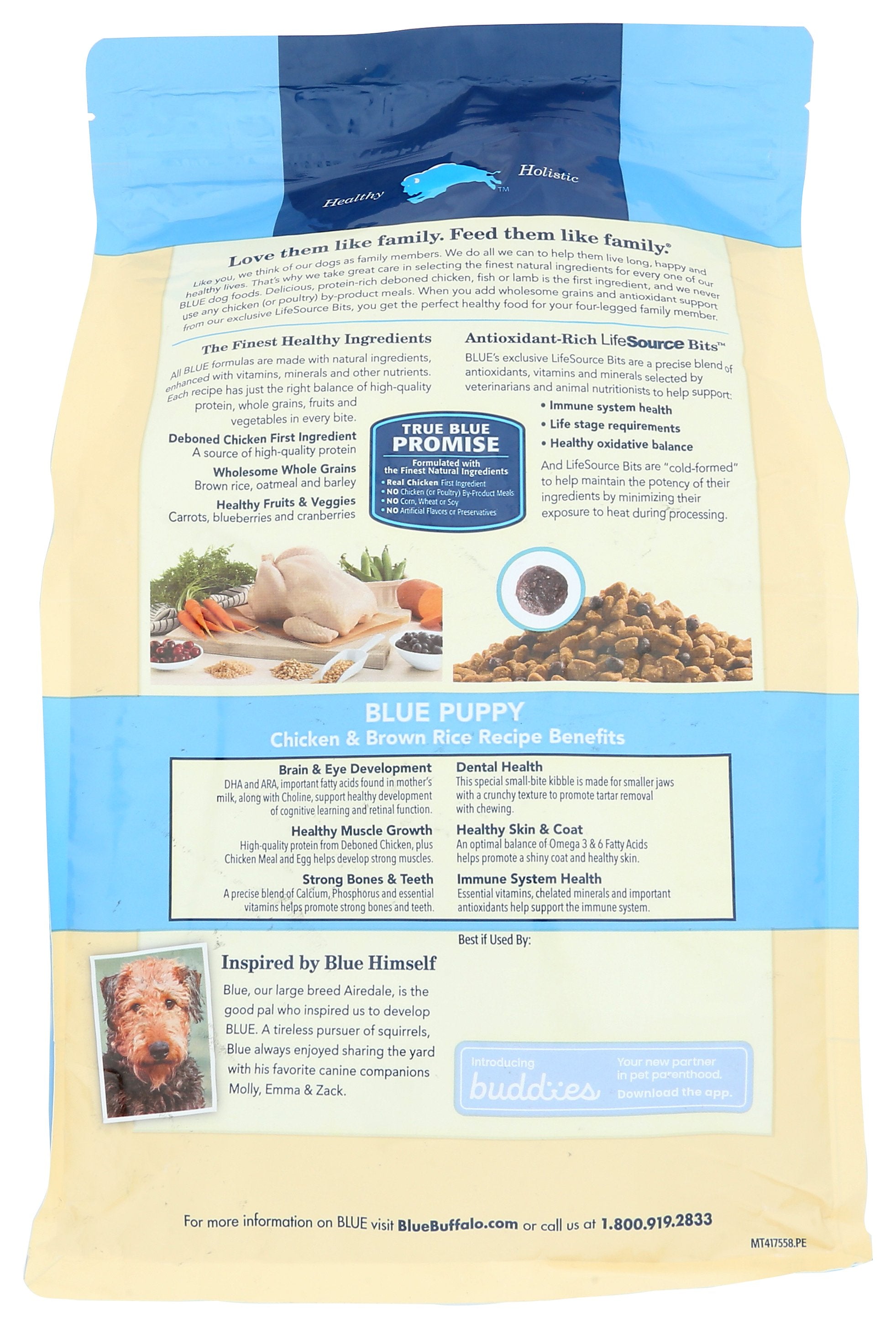 BLUE BUFFALO FOOD DOG CHKN BRW RC PUPP - Case of 3